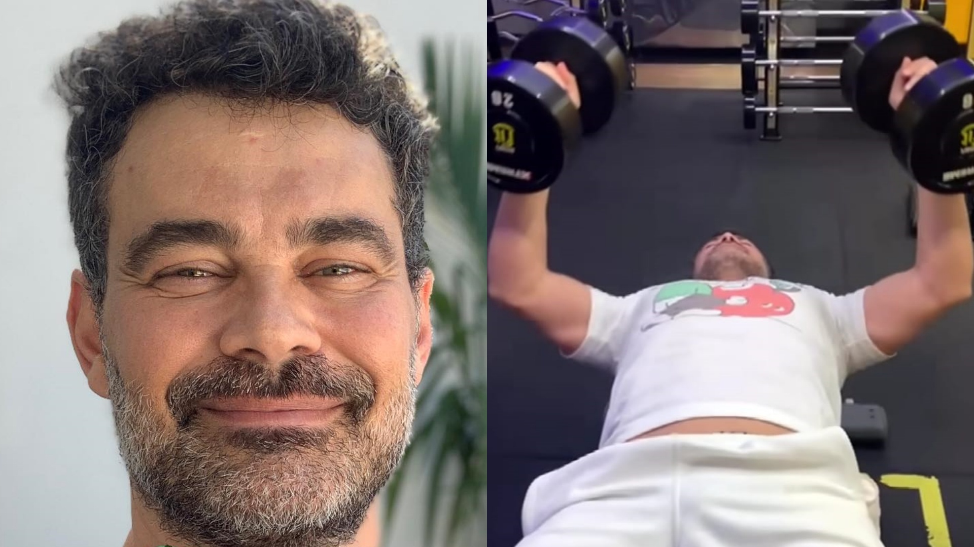 “De volta ao foco”, diz Carmo Dalla Vecchia ao mostrar treino pesado na academia