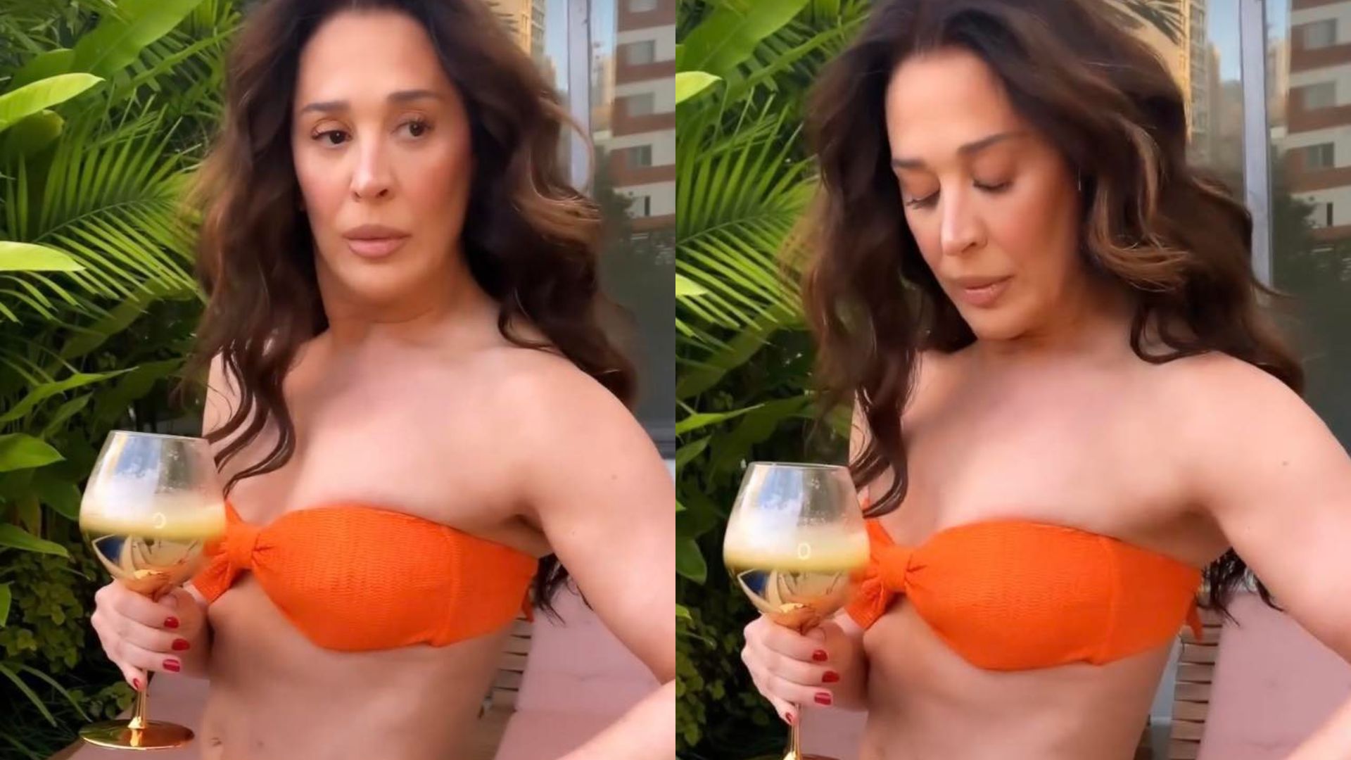 Aos 55 anos, Claudia Raia exibe corpão definido em vídeo de biquíni