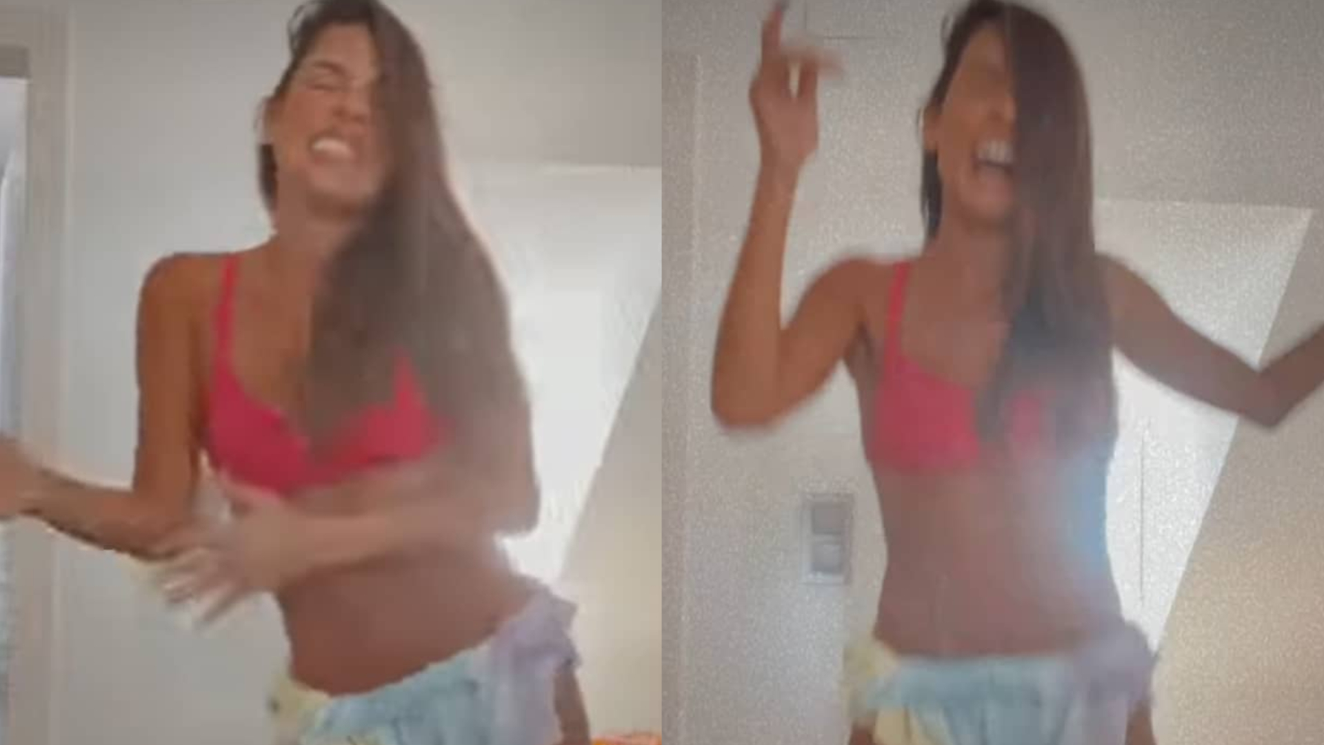 De sutiã e shorts dobrado, Deborah Secco ostenta corpaço fora do comum em vídeo