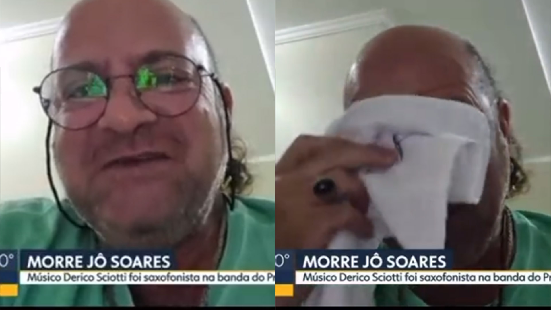 Saxofonista do Sexteto do Jô, Derico chora e relembra última conversa com Jô Soares