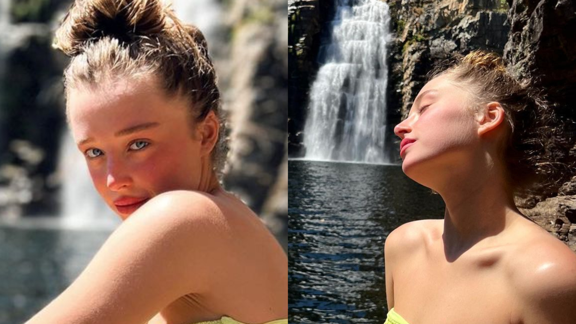 De biquíni, Duda Reis curte Chapada dos Veadeiros em clima de romance com o namorado