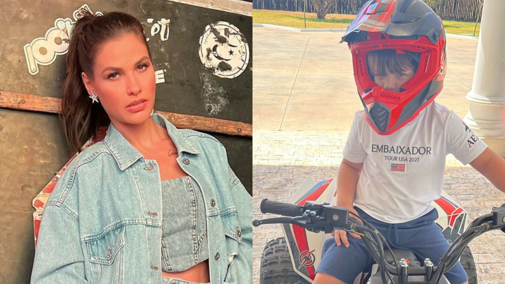 Andressa Suita registra o filho se divertindo em quadriciclo: ”É demais para o meu psicológico”