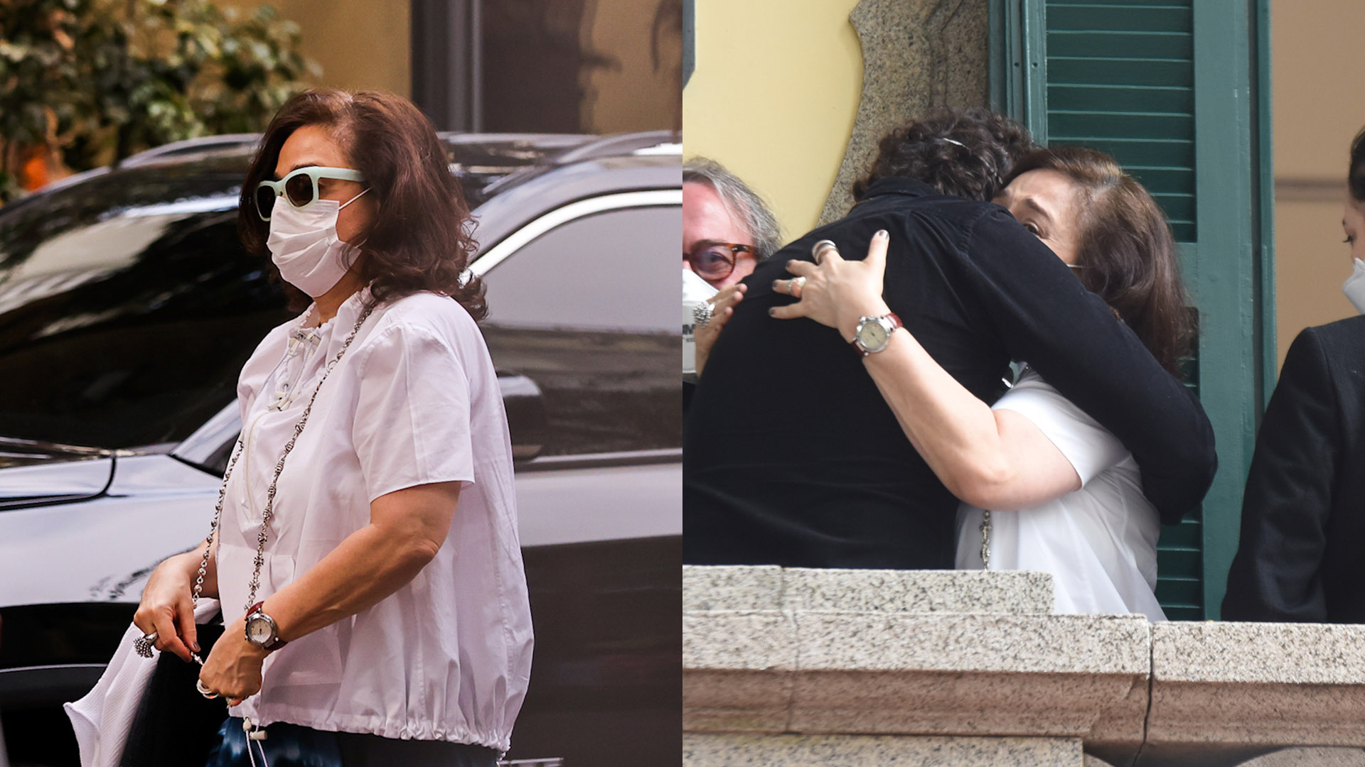 Ex-mulher de Jô Soares, Flavia Pedras Soares é consolada pelos amigos no velório do apresentador