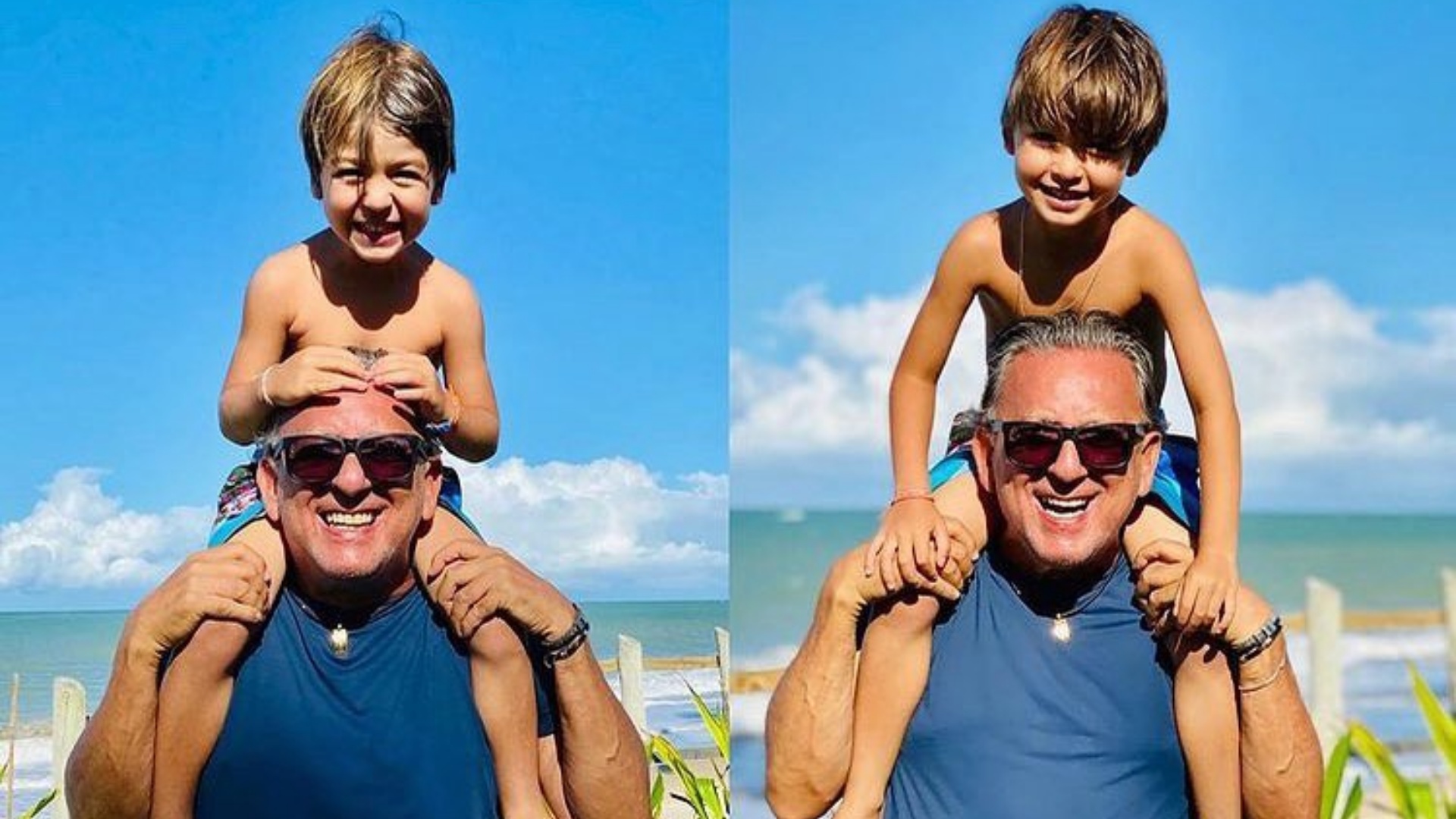 Galvão Bueno surge em clique raro com os netos e presta homenagem de aniversário: “Vovô ama vocês”