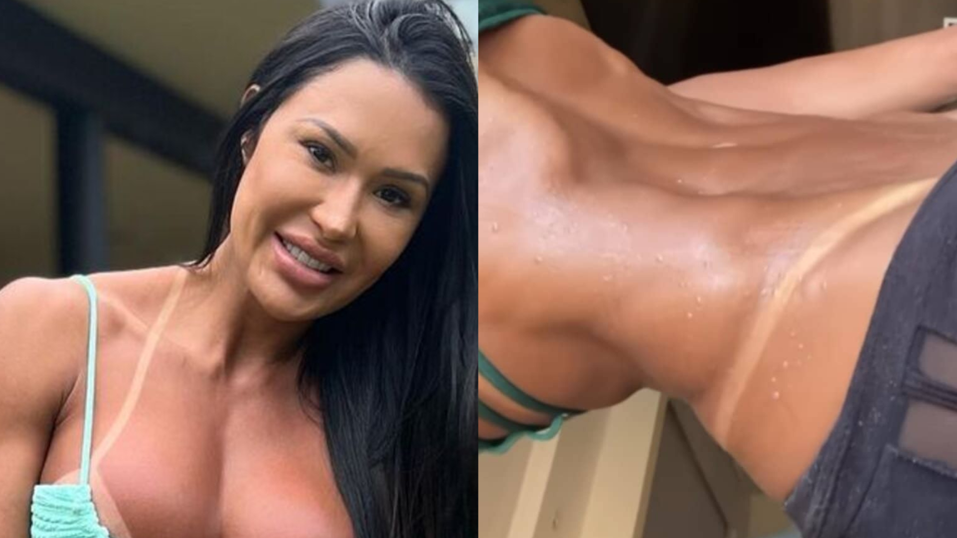 Sem calcinha, Gracyanne Barbosa esbanja curvas suadas e quase mostra demais em selfie