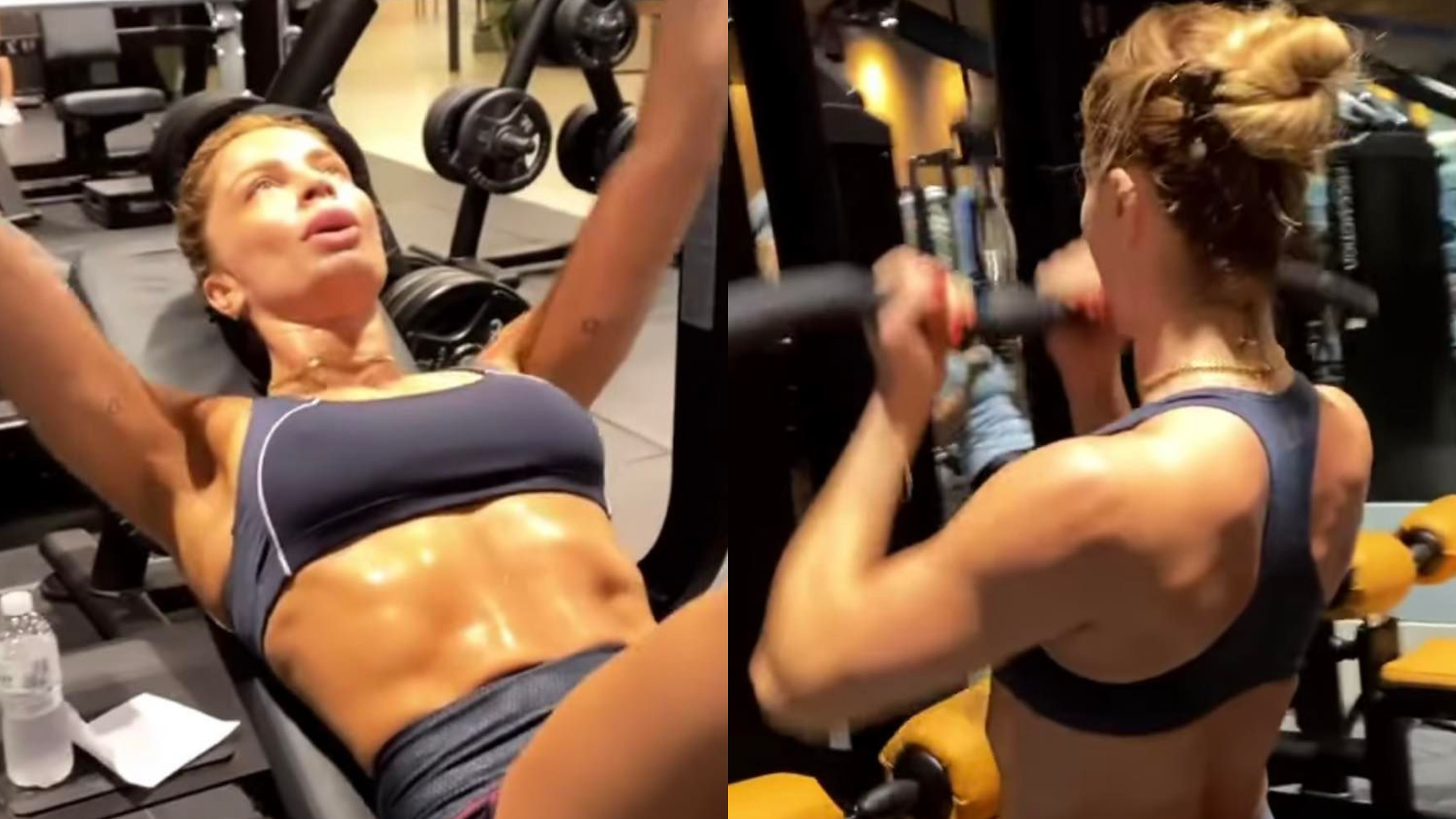 Grazi Massafera treina pesado e exibe corpo sarado na academia