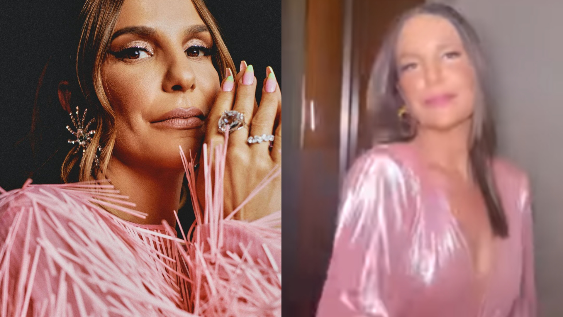 Ivete Sangalo mostra produção impecável com look fendado para evento em São Paulo