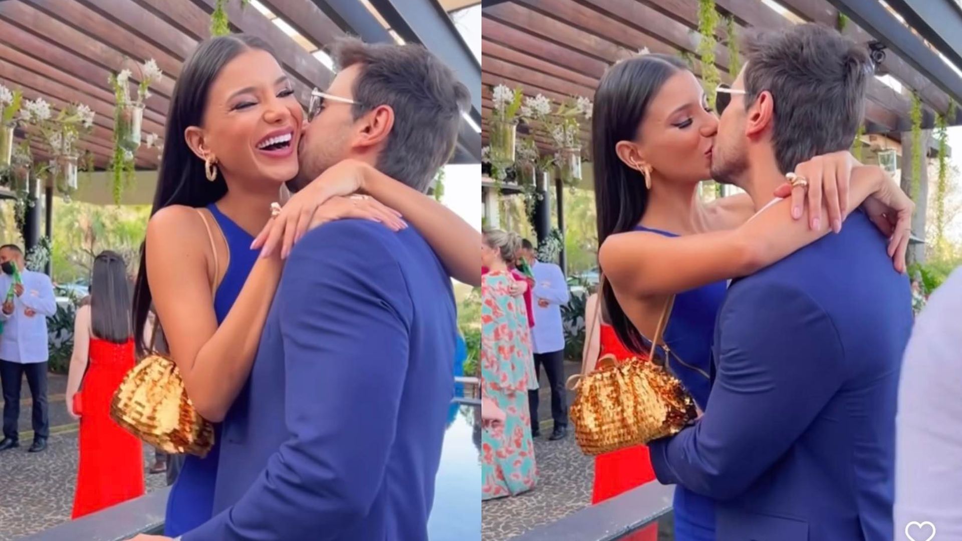 Jakelyne Oliveira e Mariano dançam coladinhos e trocam beijos apaixonados: “Grande amor”