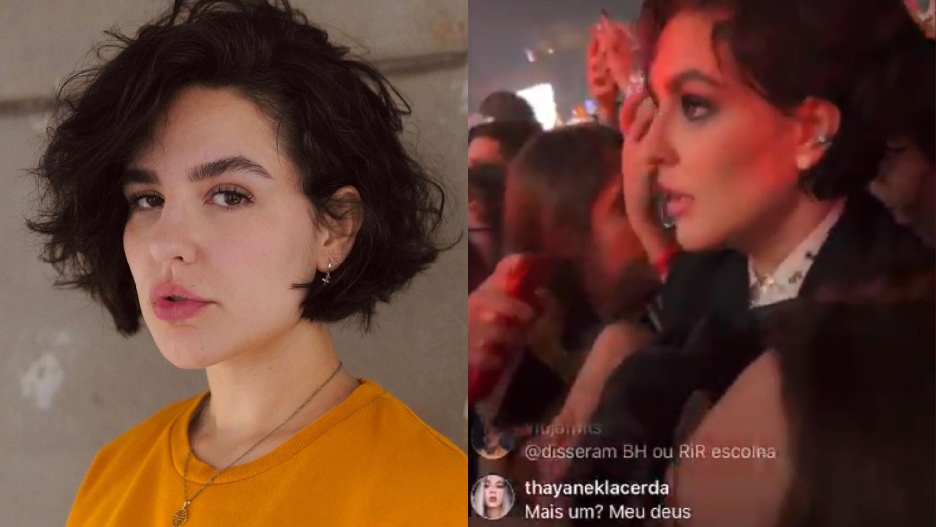 Kéfera dispensa camarote e surge apertada na grade em show de Demi Lovato