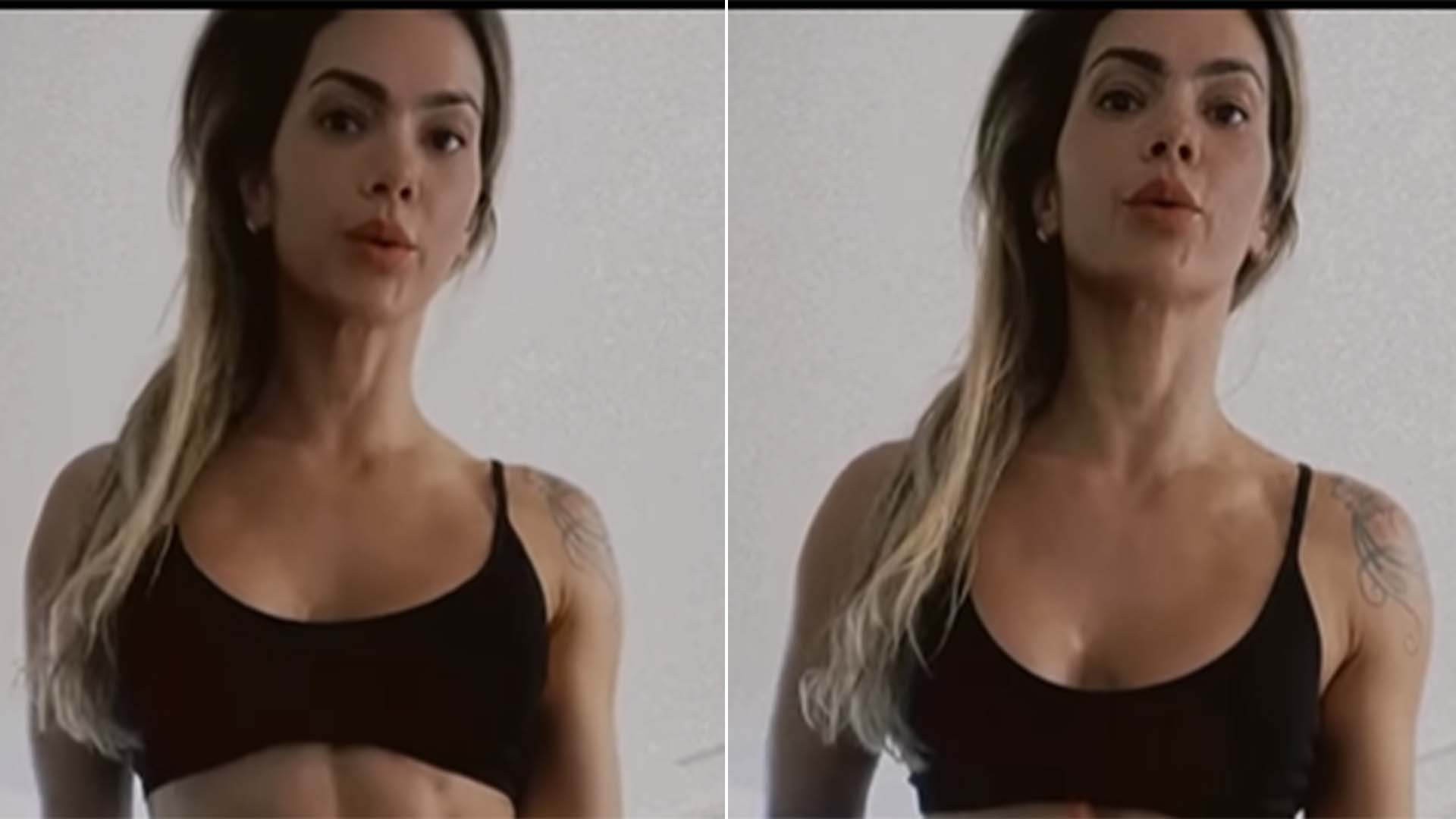 Kelly Key exibe a barriga musculosa durante treino