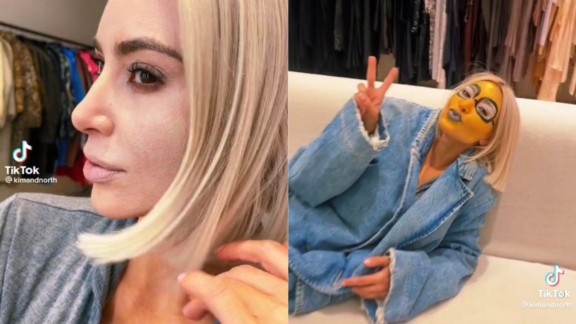 North West transforma a mãe, Kim Kardashian, em Minion e diverte a web