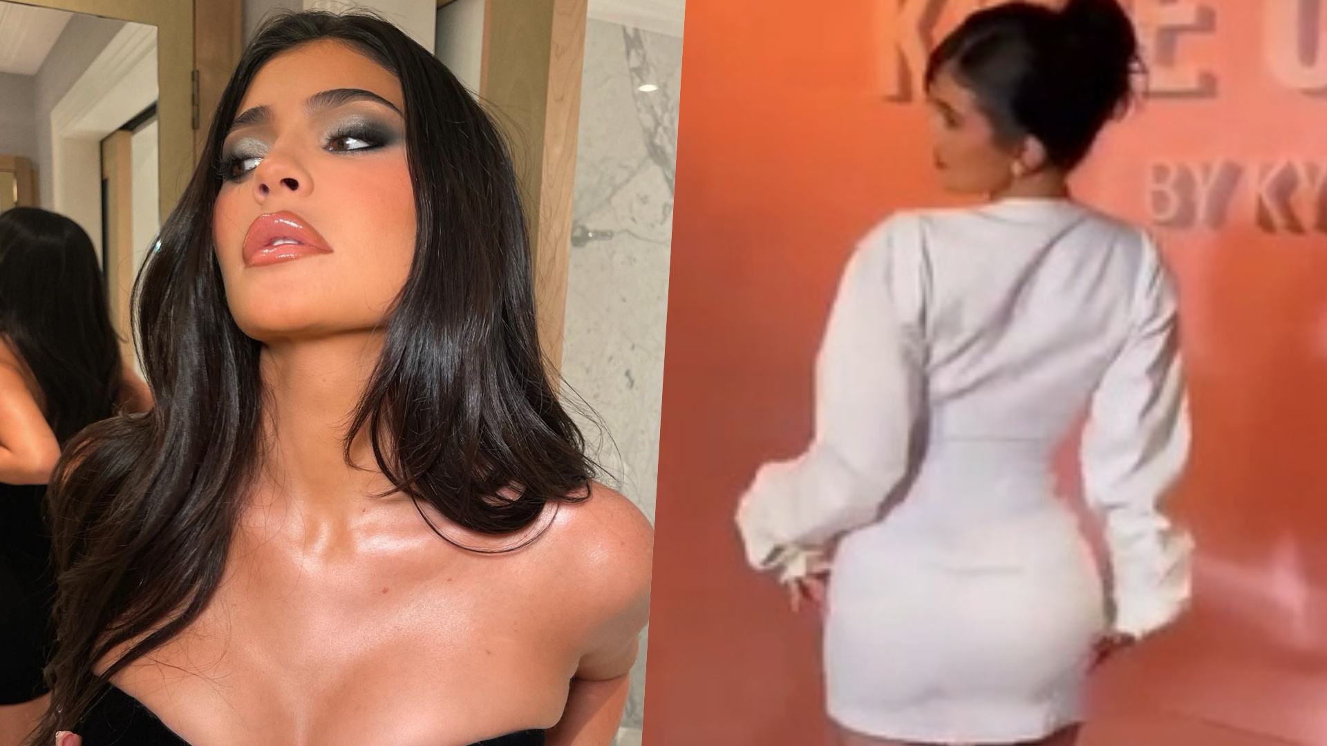 Kylie Jenner deixa decote até o limite em vestido branco curto: ”Ela”