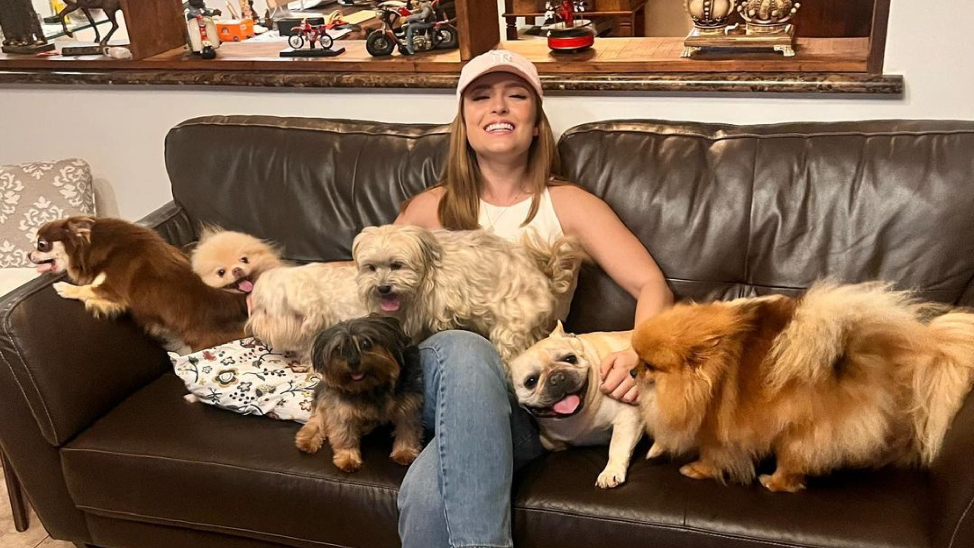 De volta ao Brasil, Larissa Manoela recebe ataque de amor dos seus cachorrinhos