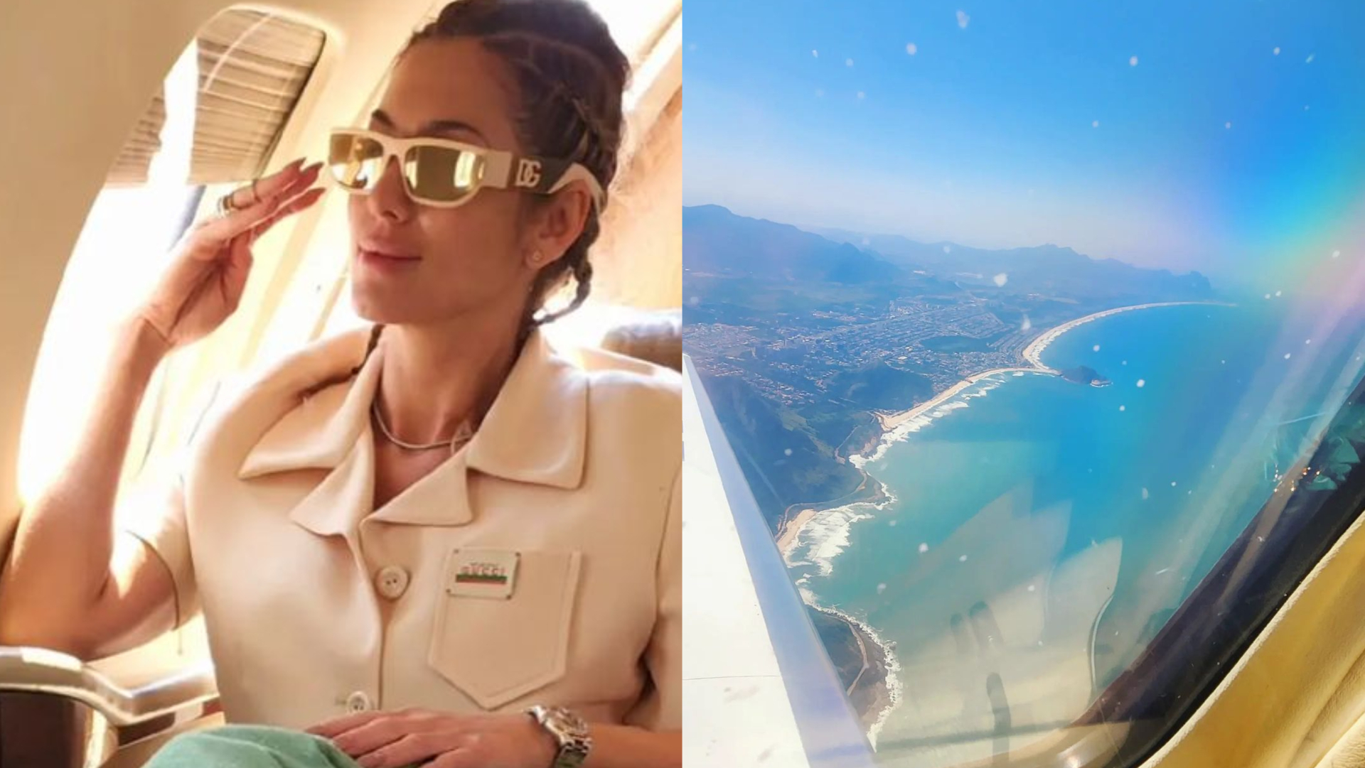 Toda estilosa, Lívia Andrade chega ao Rio de Janeiro de jatinho particular: ”A patroa tá on”