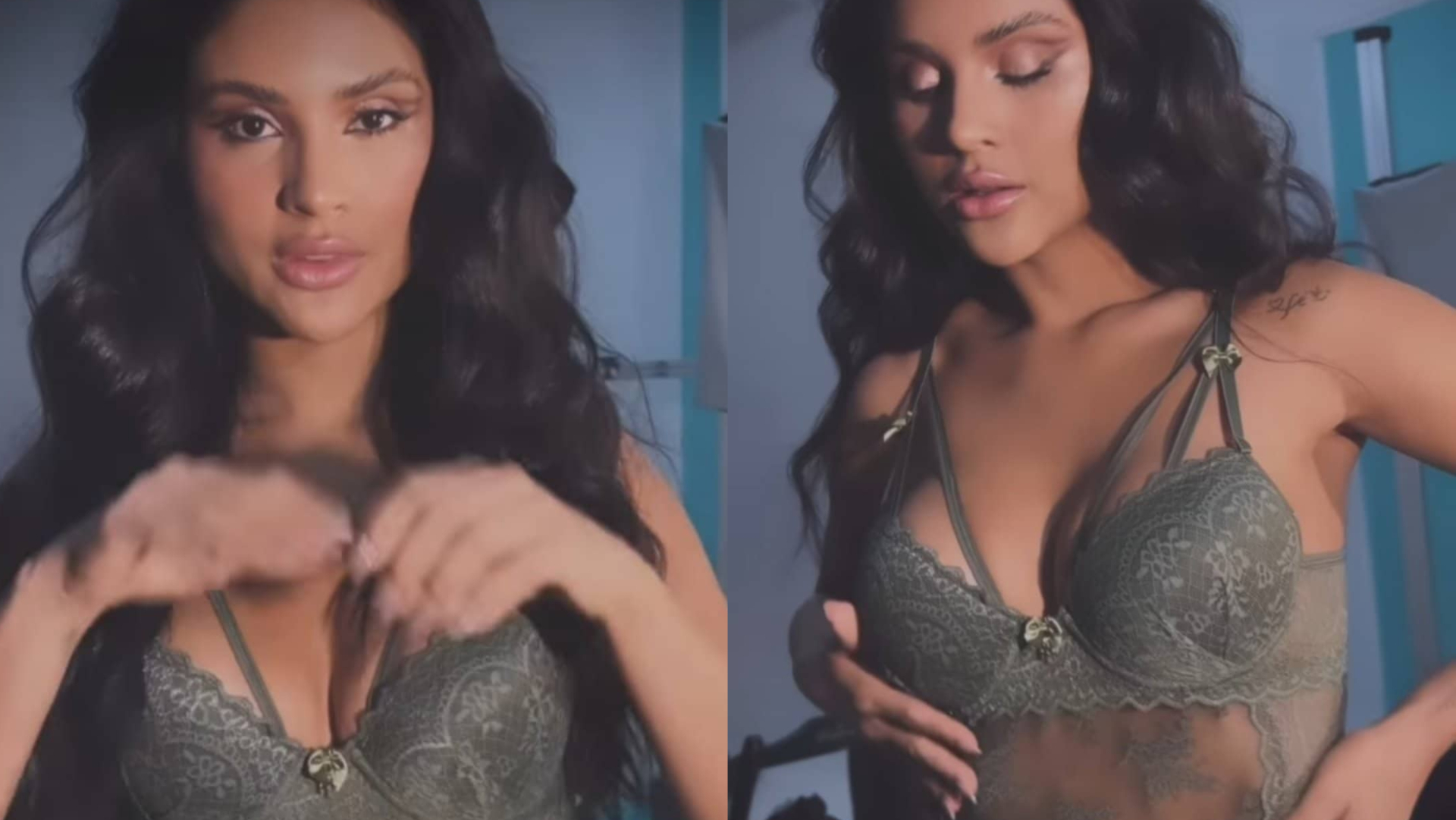 De lingerie transparente, Mileide Mihaile surge arrasadora e faz a temperatura subir