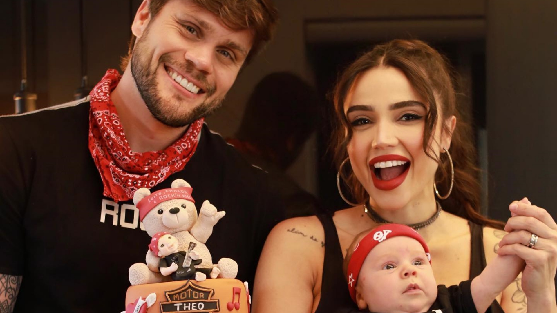 Com festa temática, Paula Amorim e Breno Simões comemoram 2 meses do filho