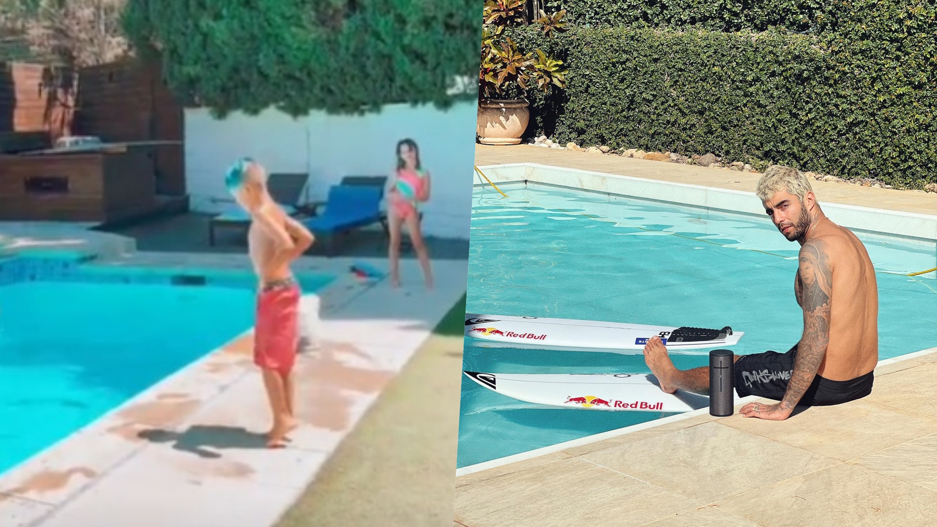 Pedro Scooby se diverte em dia de piscina com os filhos na Califórnia: ”Vamos LA”