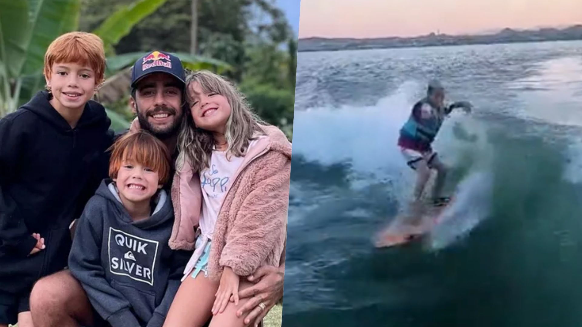 Pedro Scooby choca ao mostrar o talento do filho, Dom, no surf