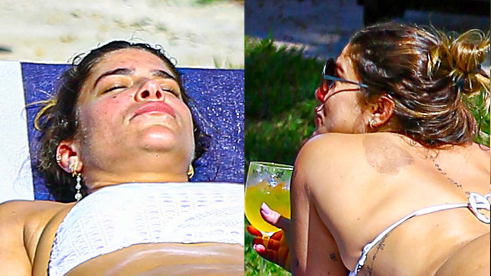 De biquíni branco, Priscila Fantin exibe corpão em dia de sol