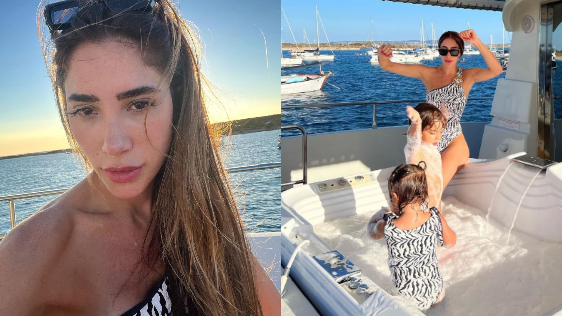 Romana Novais se derrete ao exibir banho de espuma dos filhos em barco