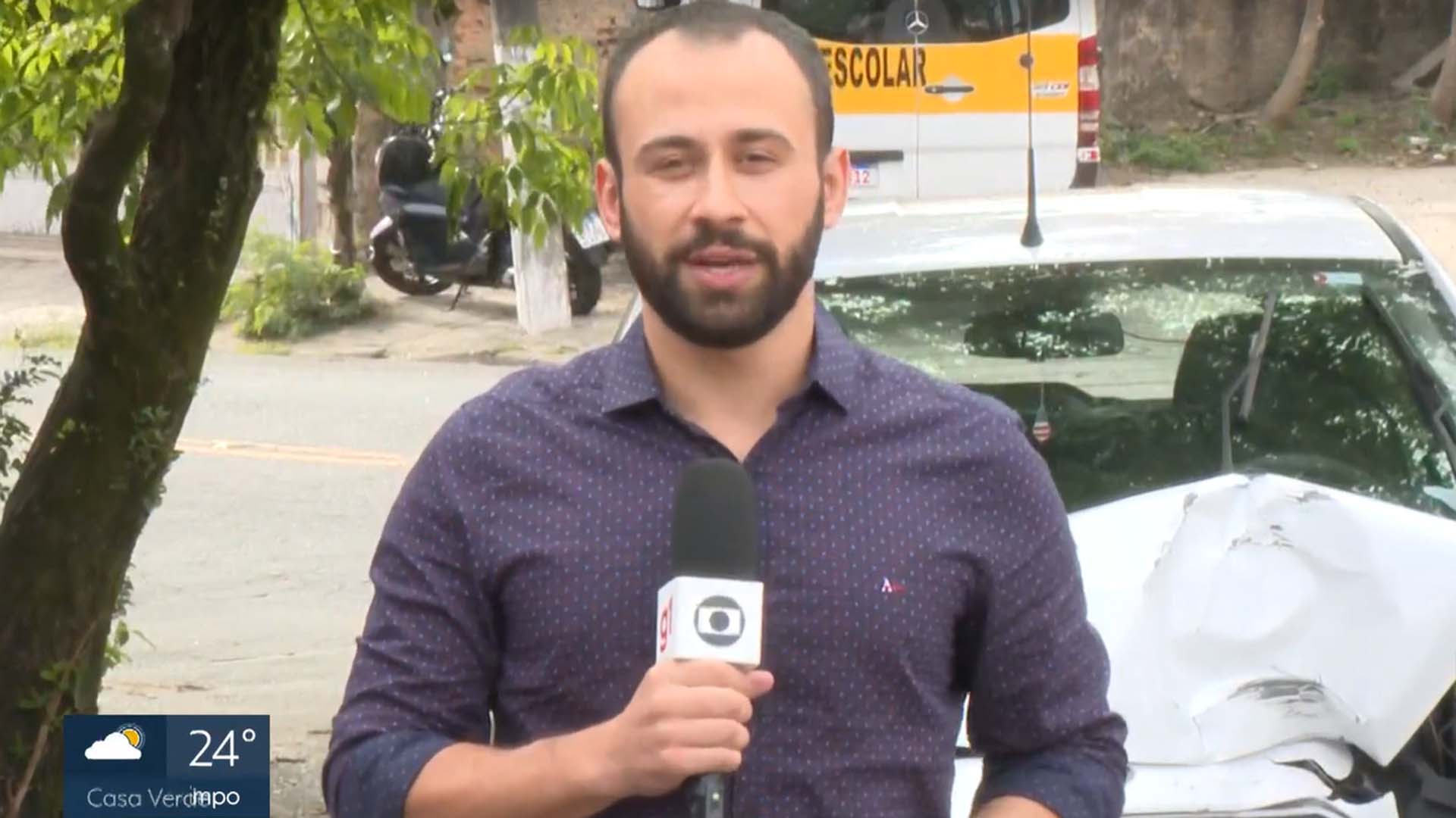 Repórter da Globo dá notícia sobre amigo que foi baleado na cabeça