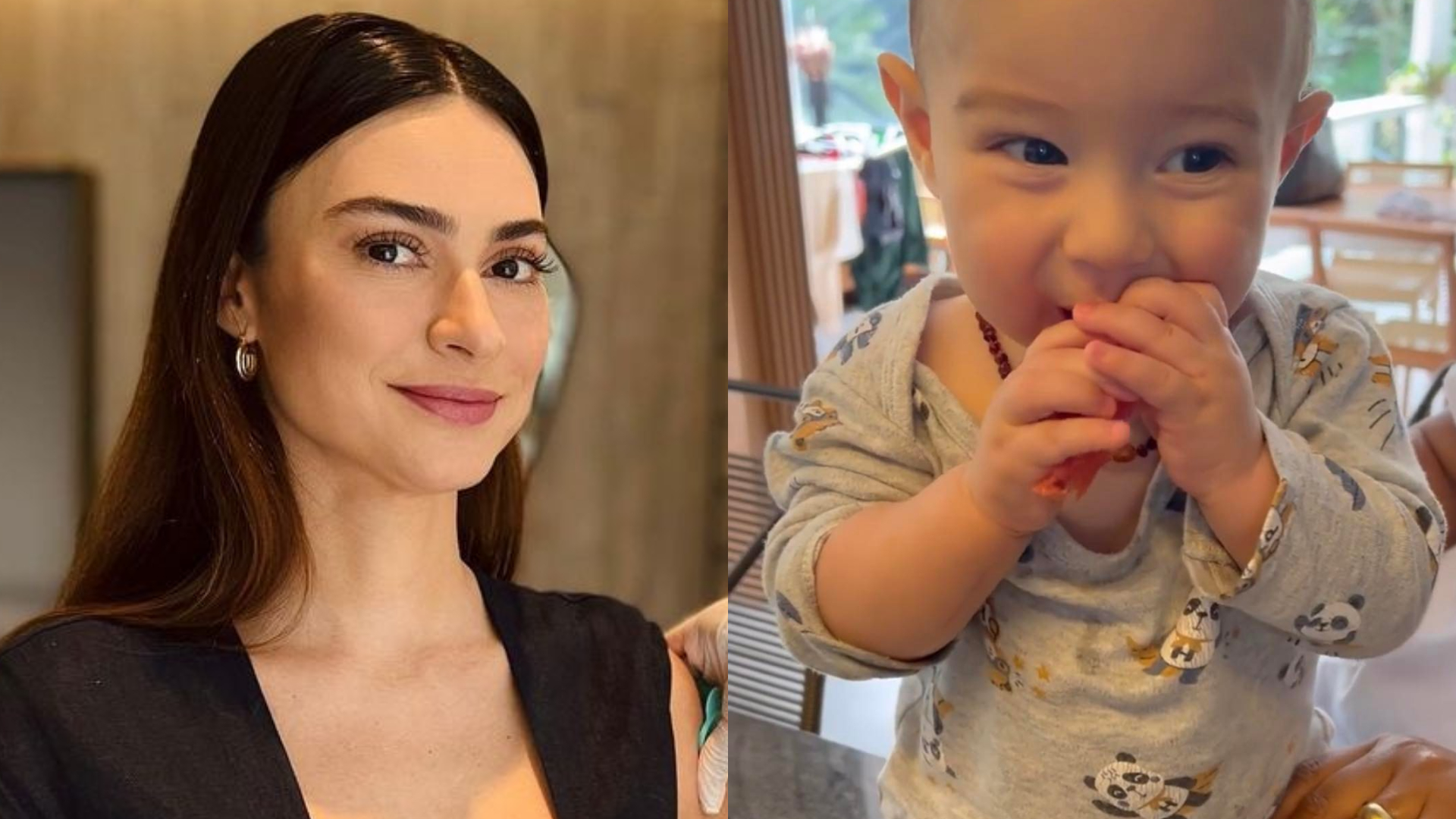 Thaila Ayala mostra reação do filho ao comer melancia: ”Gostoso?”