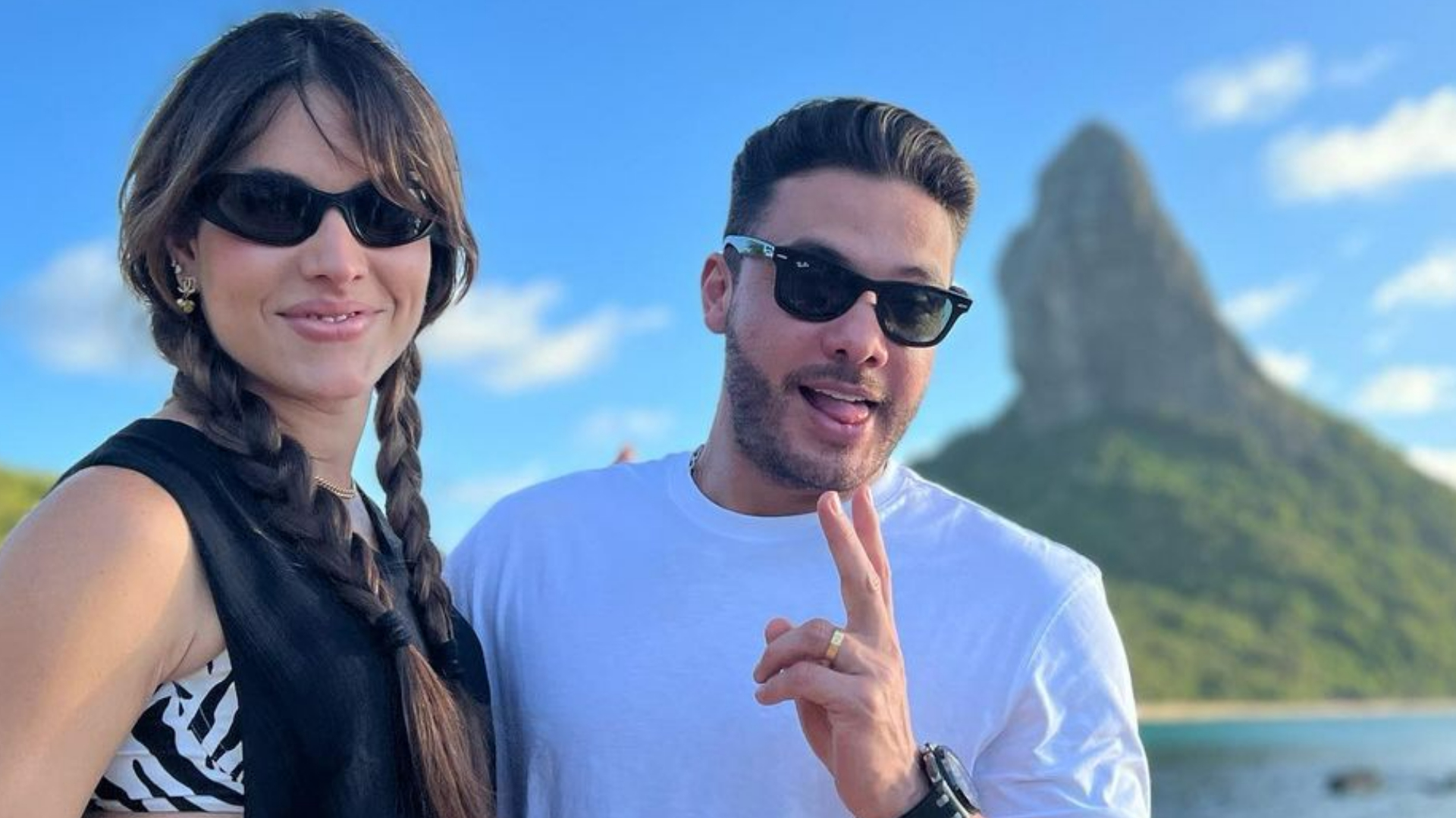 Thyane Dantas e Wesley Safadão curte Fernando de Noronha em clima de muito romance