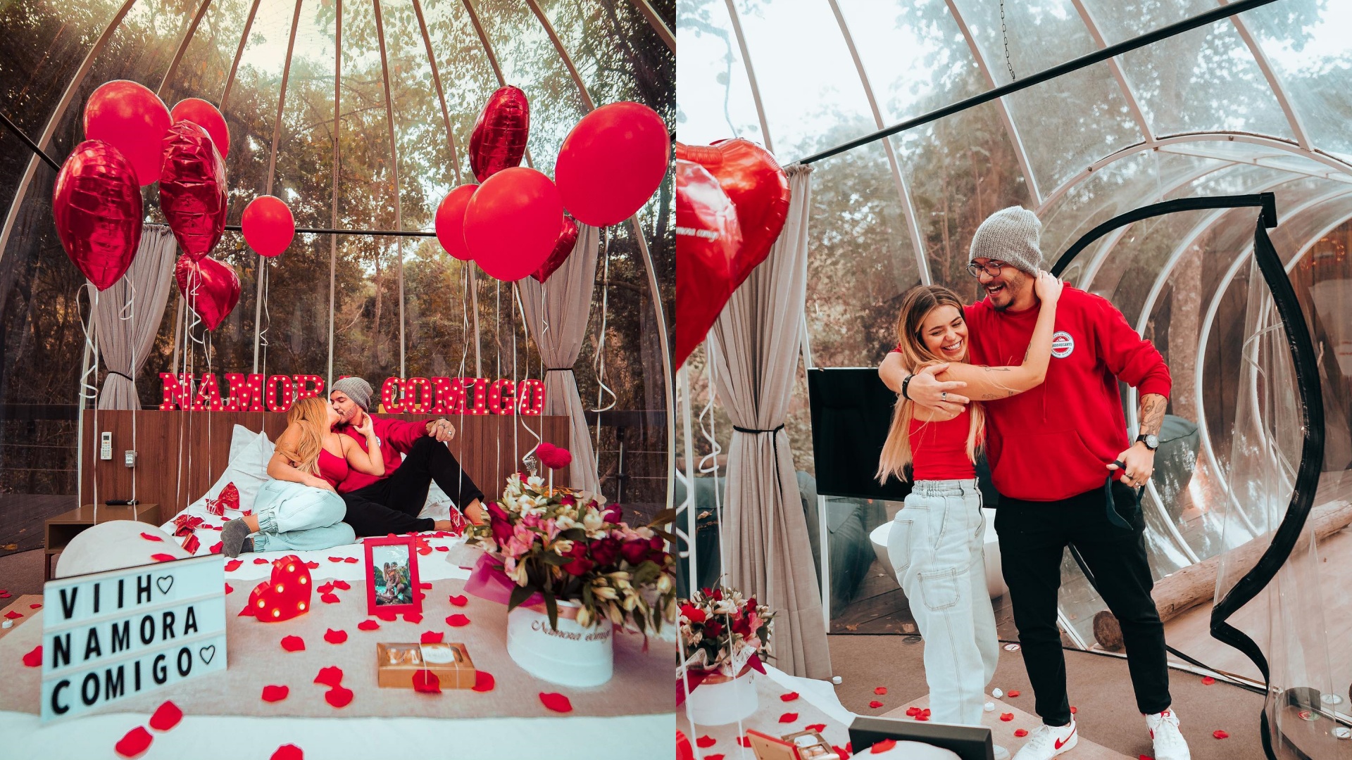 Viih Tube ganha surpresa de Eliezer e celebra namoro: “Tô feliz demais”