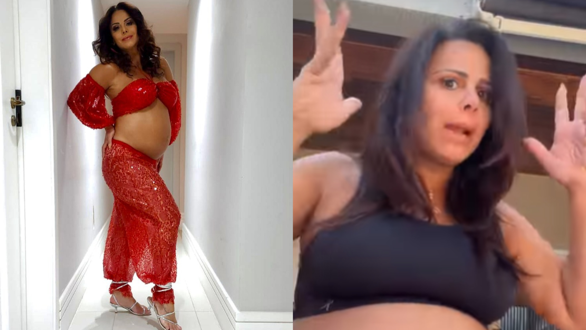 Viviane Araujo exibe barrigão em vídeo ao dublar áudio de Paulo Gustavo