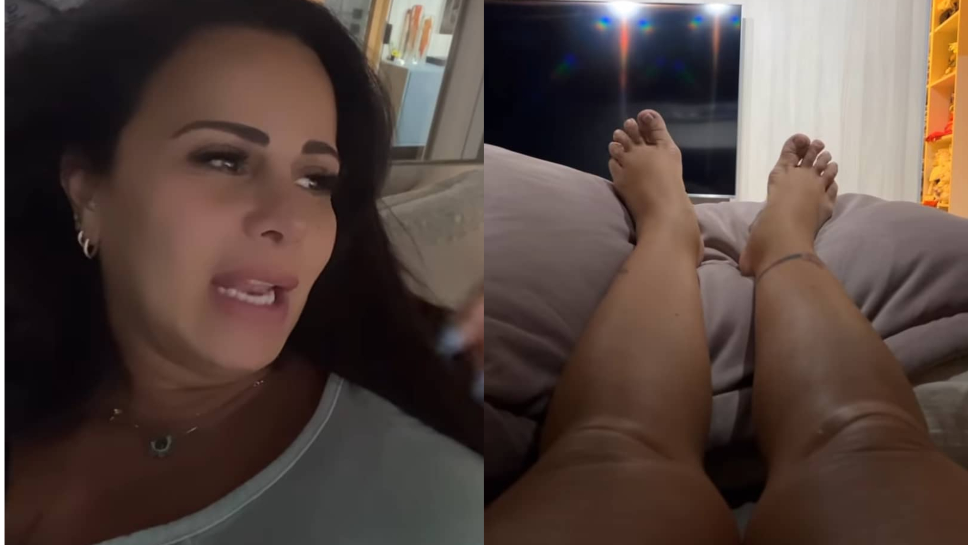 Viviane Araújo choca ao mostrar tamanho de seus pés na gravidez: ”Ai cansei”