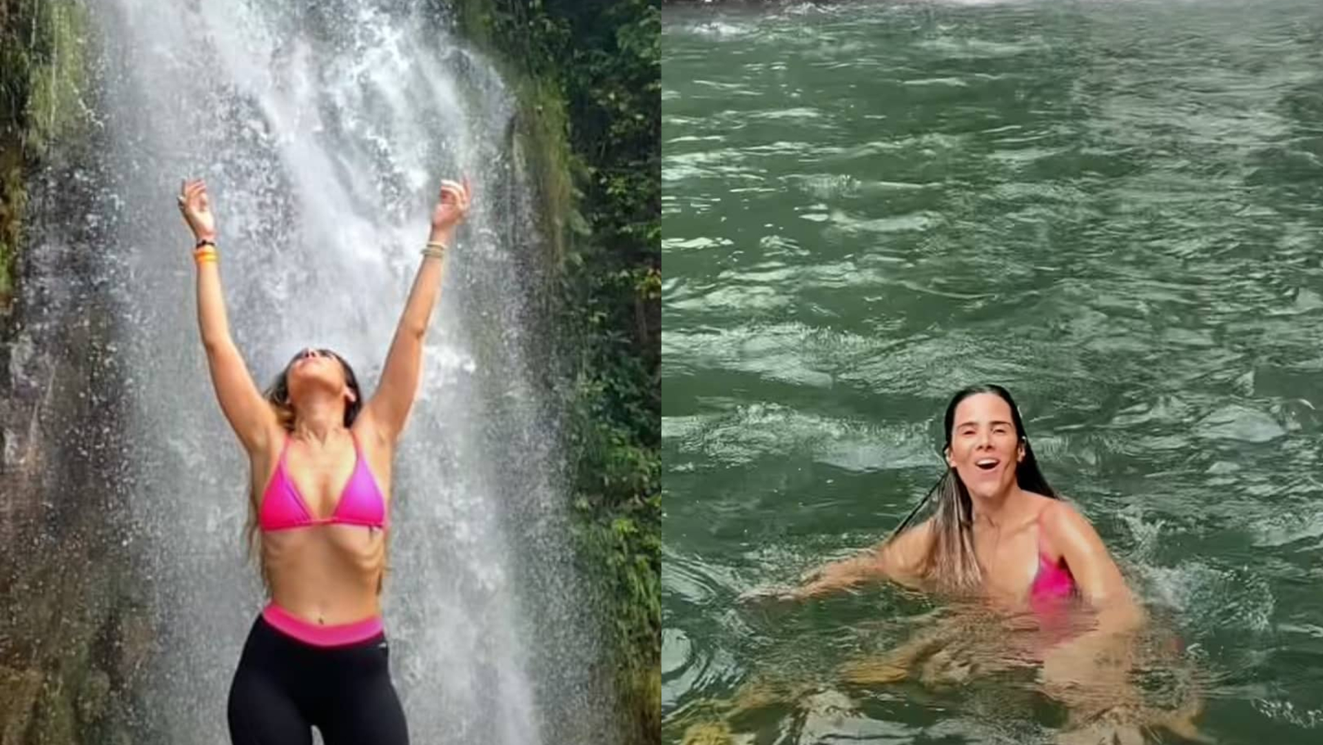 De biquíni, Wanessa Camargo surge deslumbrante em cachoeira: ”Reaprendendo a ser leve”