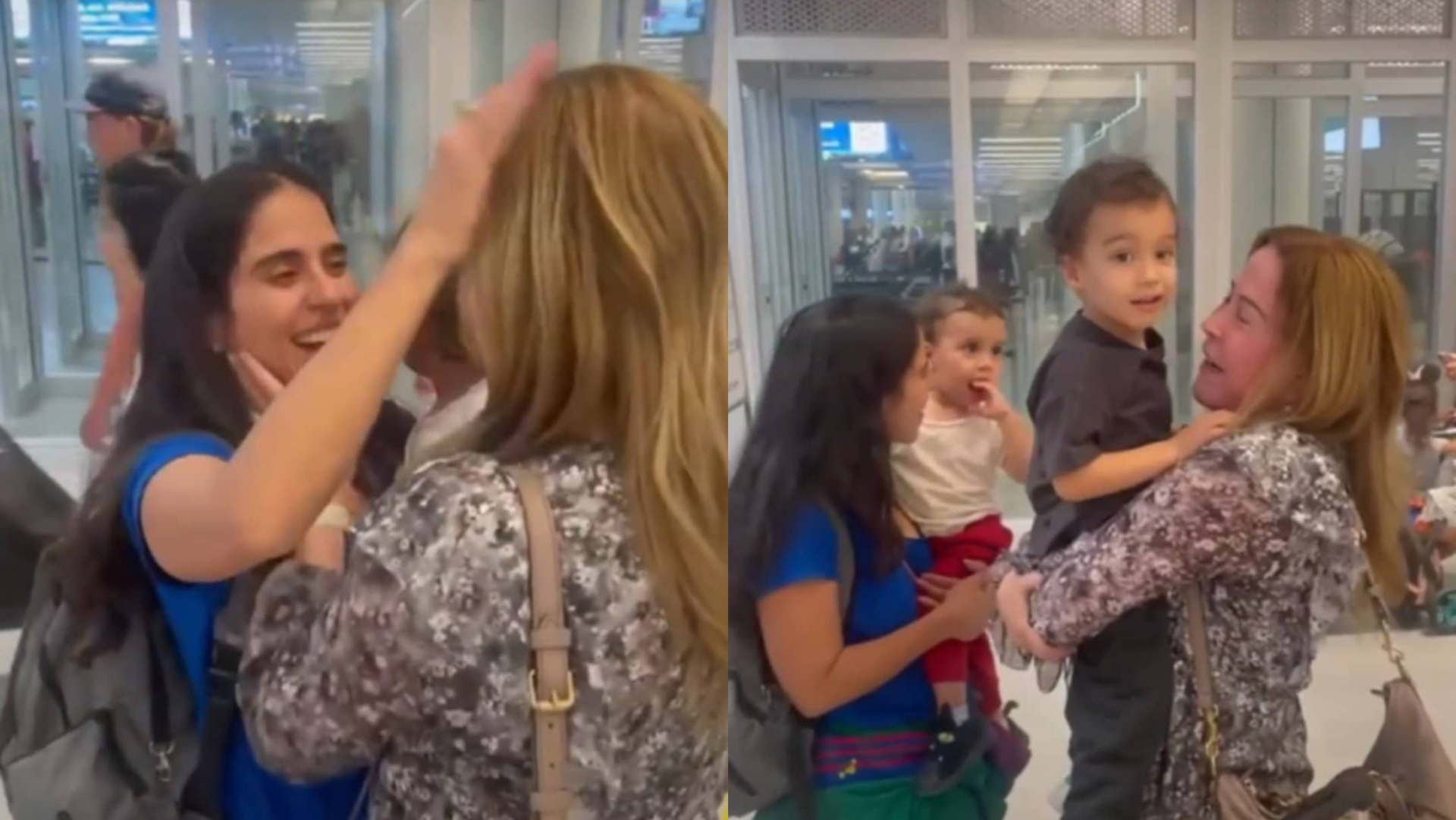 Após mais de dois anos, Zilu Camargo reencontra a filha e conhece a neta pessoalmente