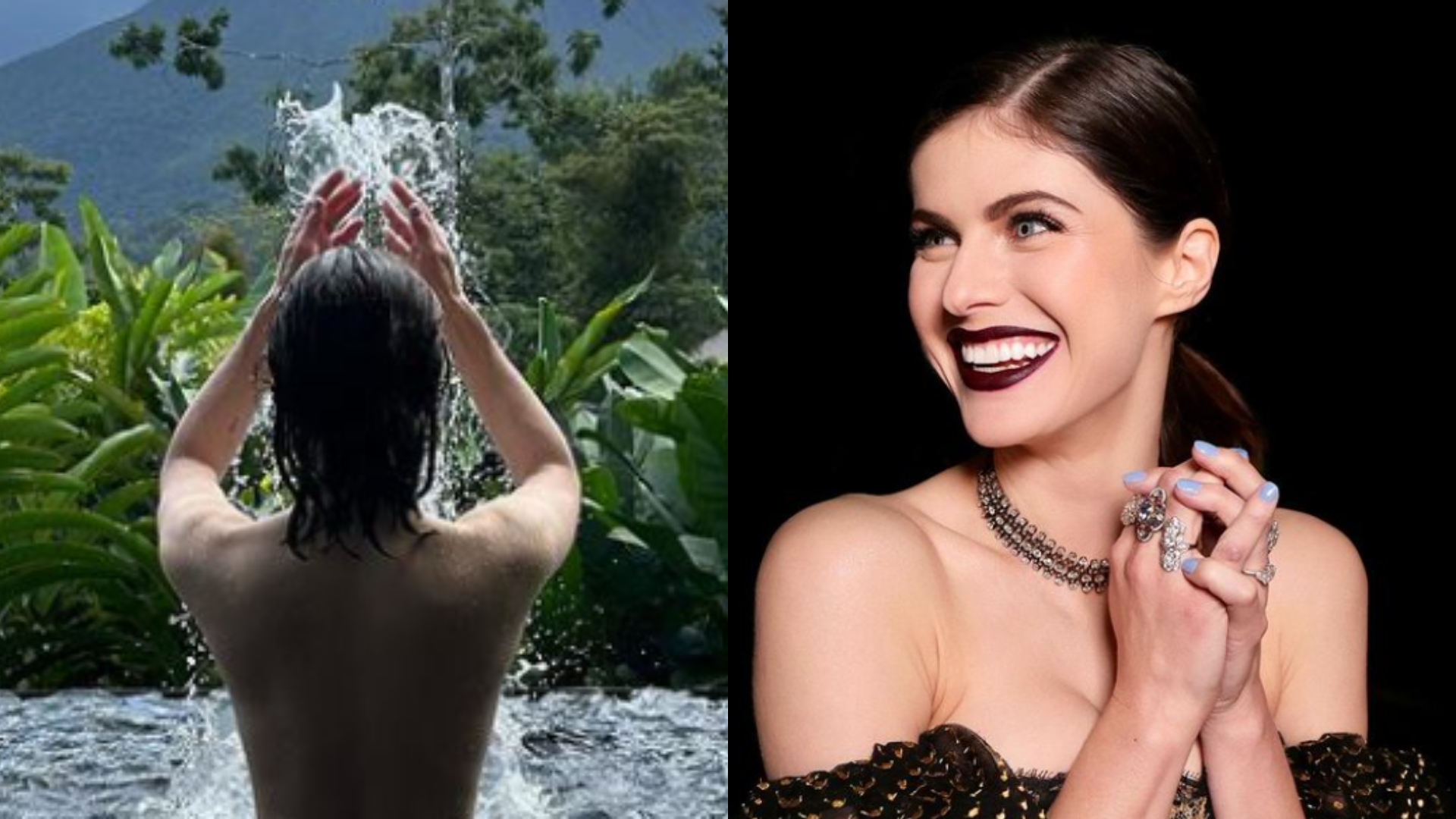 Sem nada, Alexandra Daddario deixa seguidores malucos com fotos na piscina