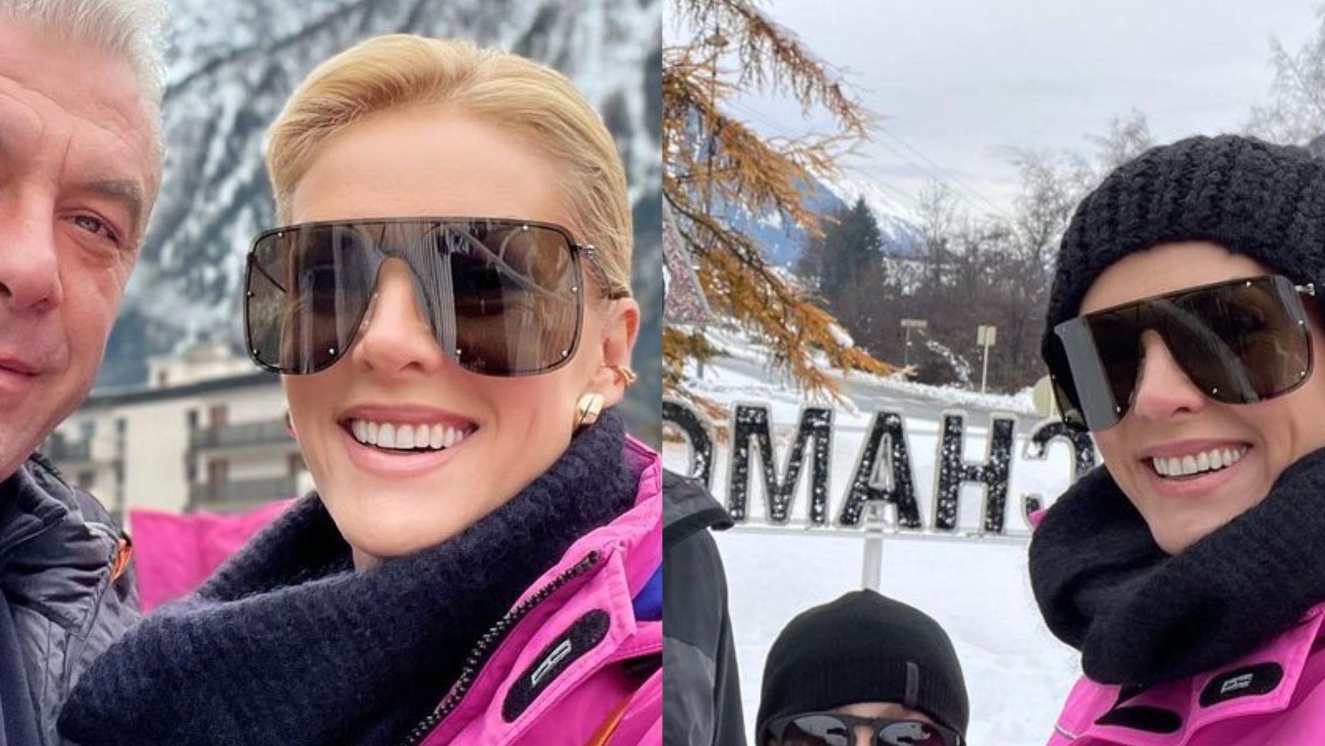 Ana Hickmann abre álbum de fotos do primeiro dia de viagem com a família
