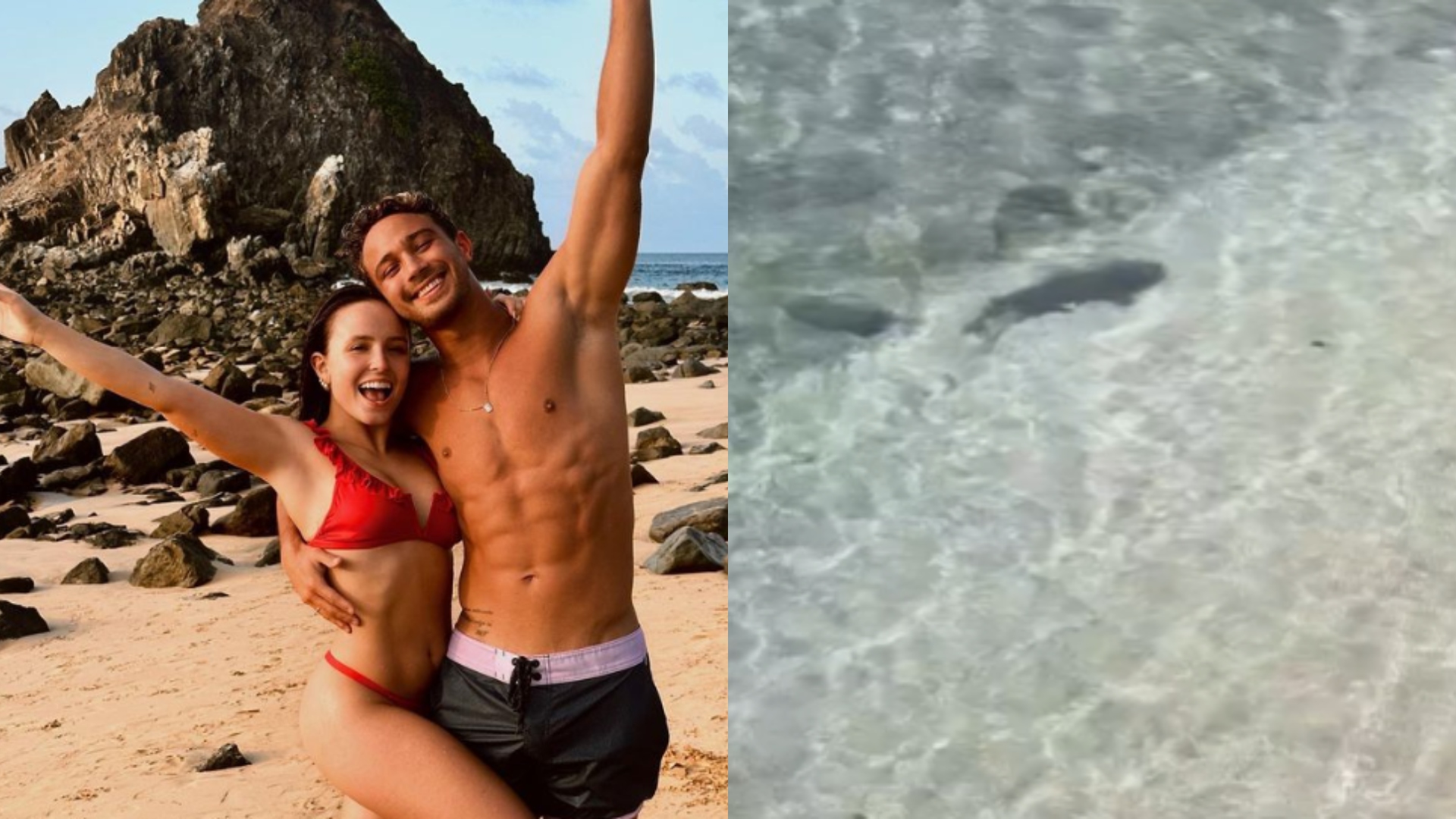 Larissa Manoela e namorado veem tubarões em viagem por Fernando de Noronha