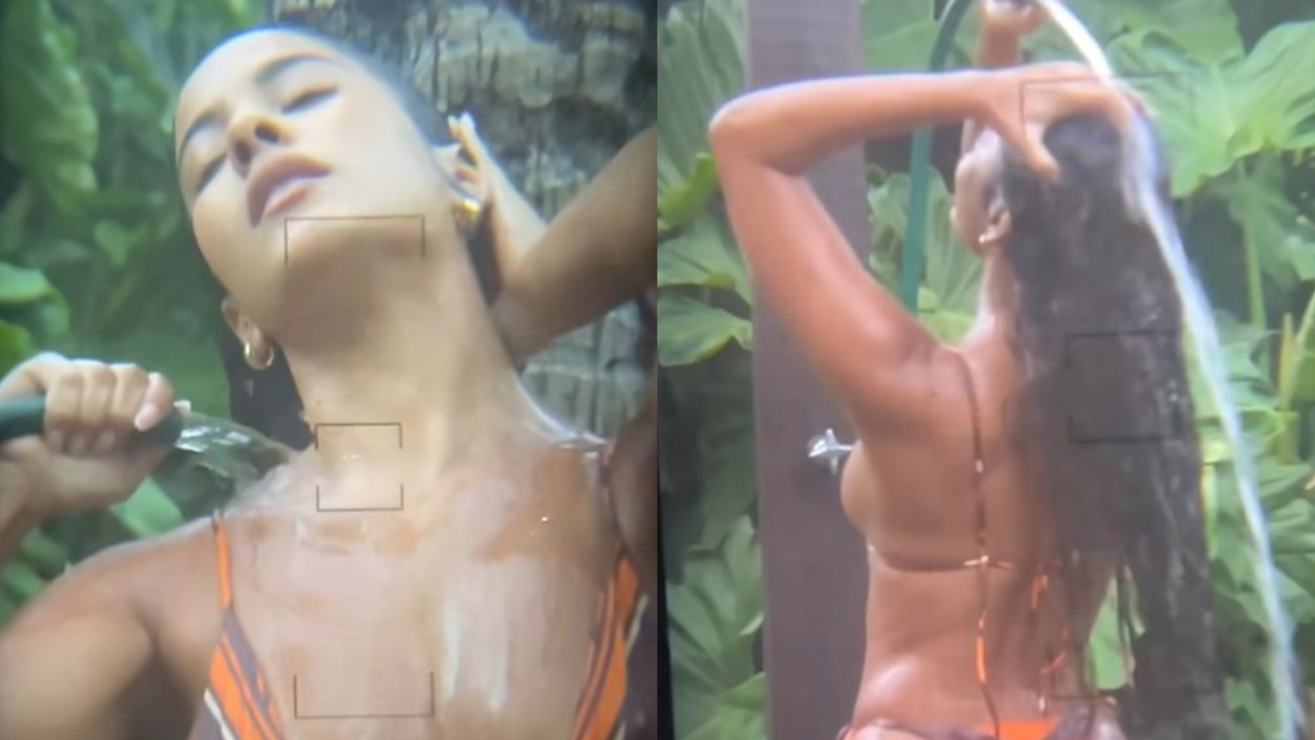 Bella Campos rouba a cena em banho de mangueira, e MC Cabelinho baba: ”Amor da minha vida”