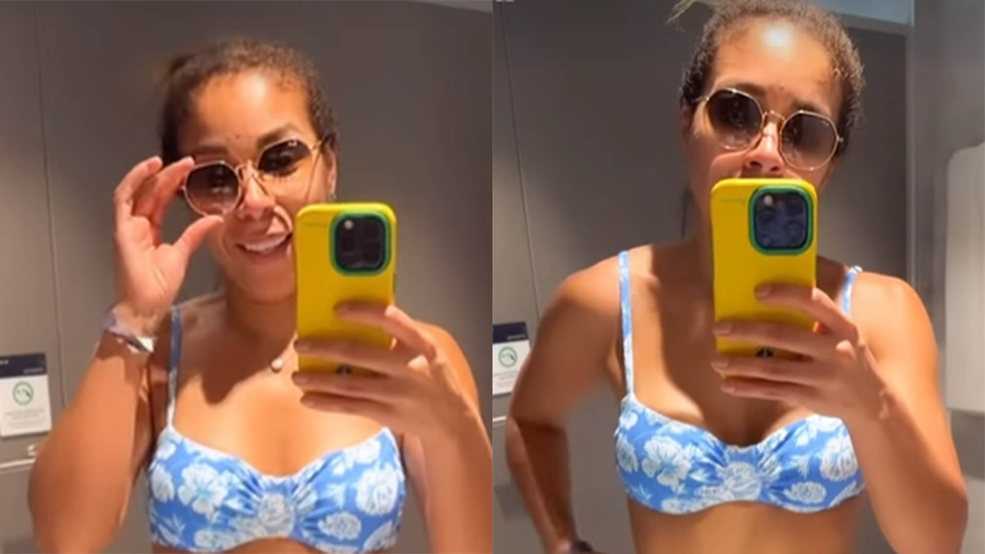 Esposa do jogador Thiago Silva, Belle Silva surge de biquíni antes do jogo