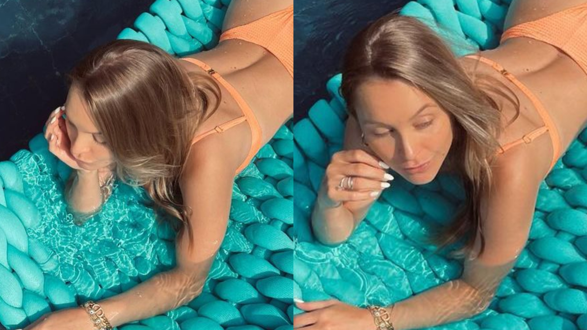 De biquíni, Carla Diaz empina o bumbum, e noivo diz: ”Quem der zoom, vai para o inferno”