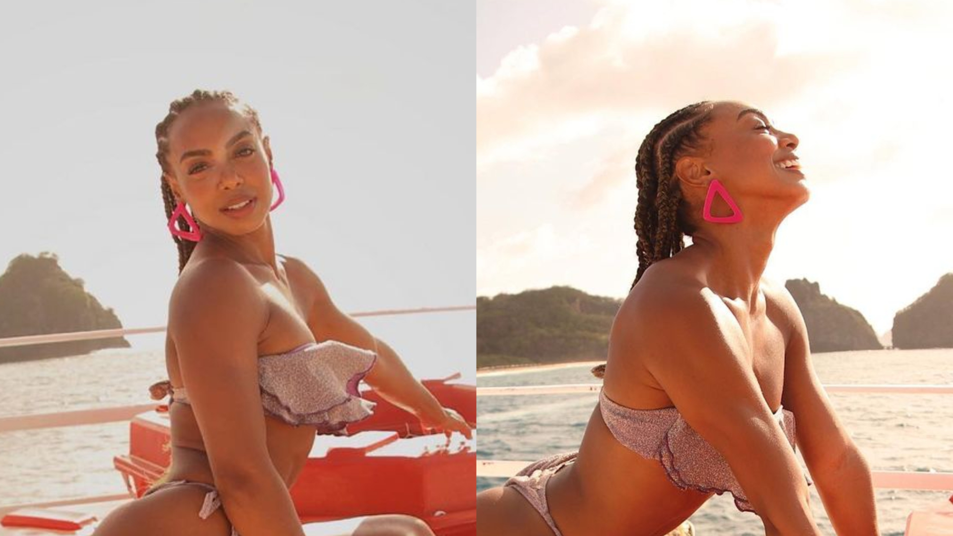 Dandara Mariana posa em Fernando de Noronha e chama atenção com biquíni sensual