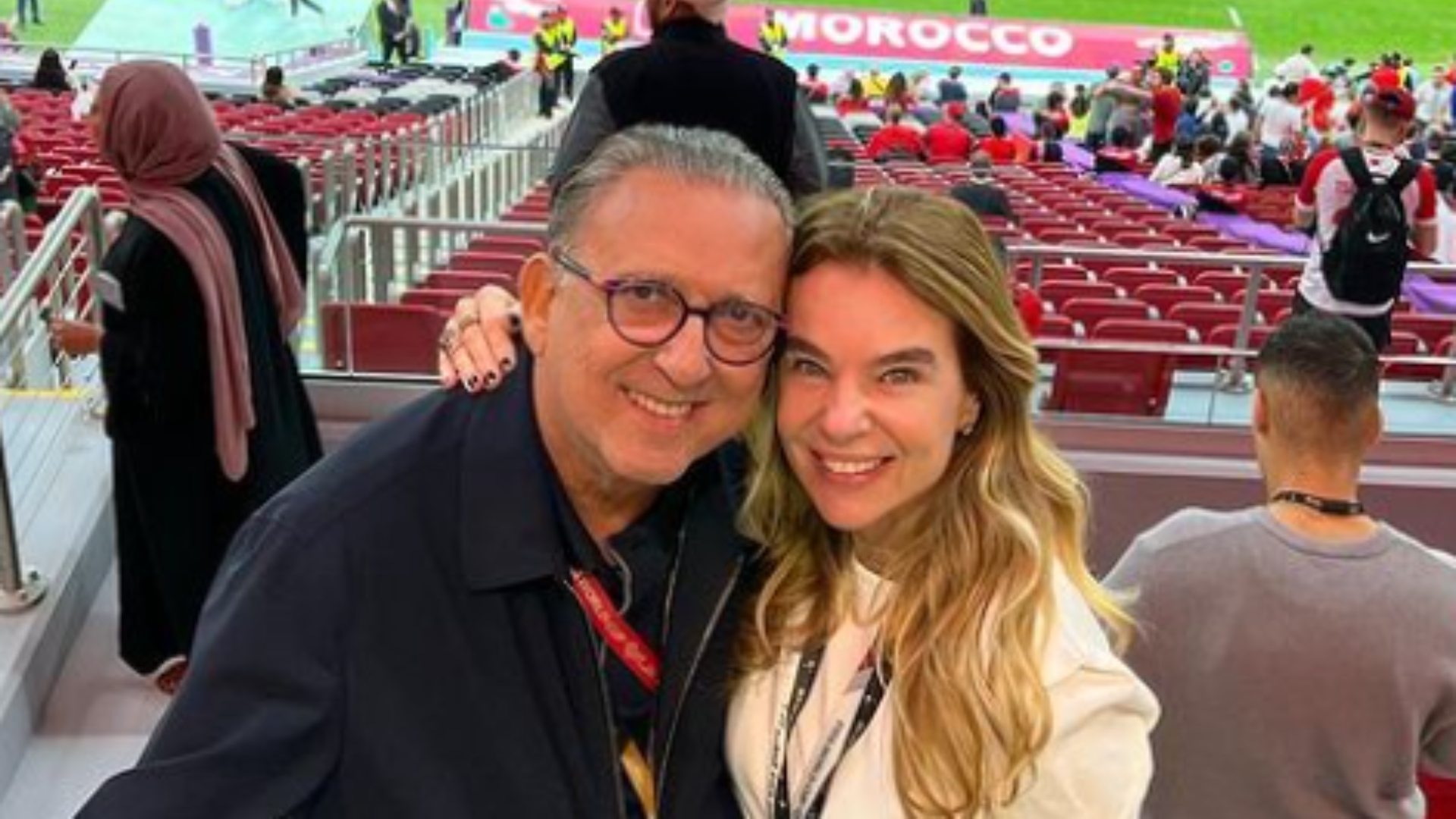 Galvão Bueno se derrete por esposa durante semifinal da Copa do Mundo no Catar