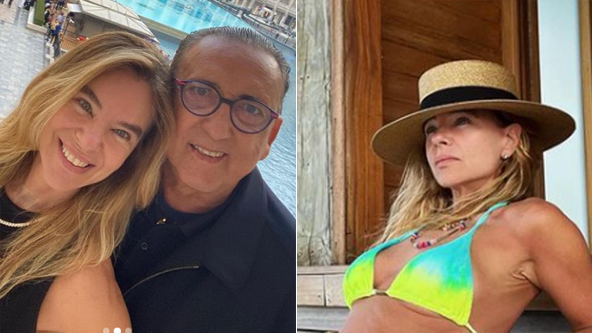 Esposa de Galvão Bueno exibe corpão em fotos só de biquíni