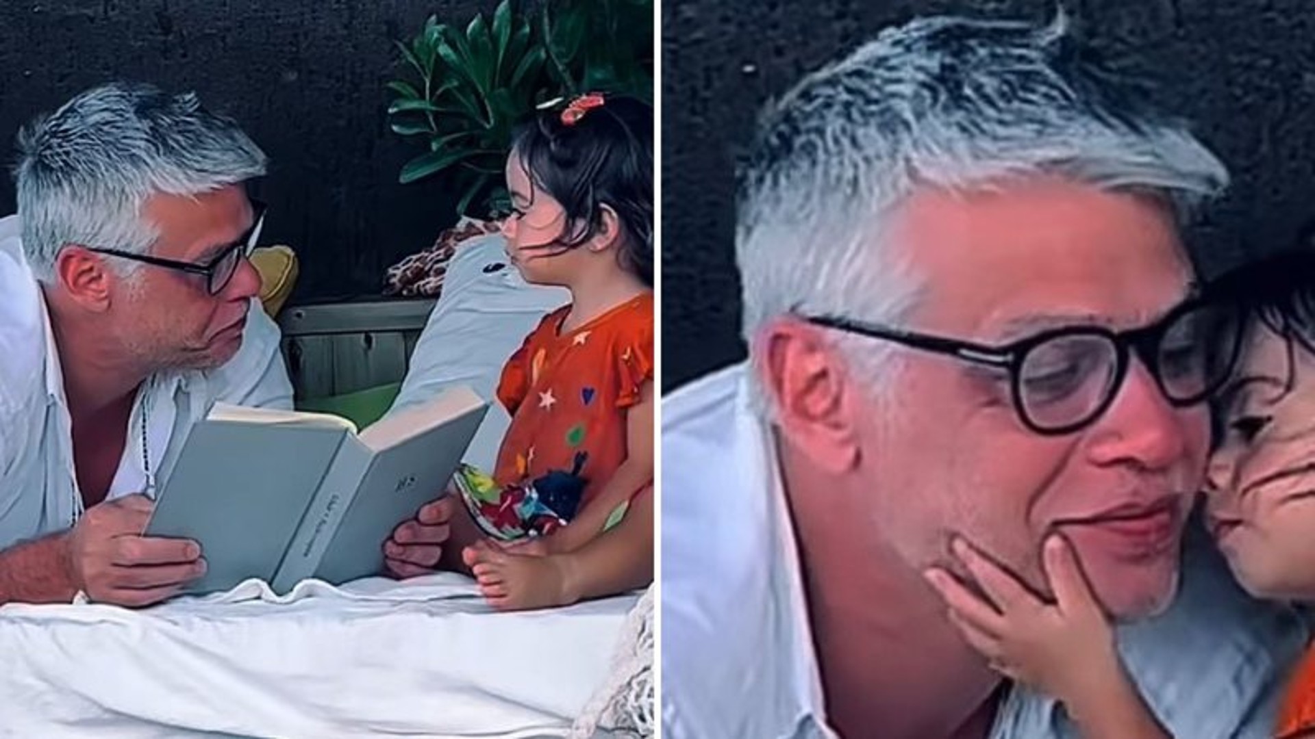 Fábio Assunção recebe beijos da filha em vídeo fofo: “Qual dos dois está mais apaixonado?”