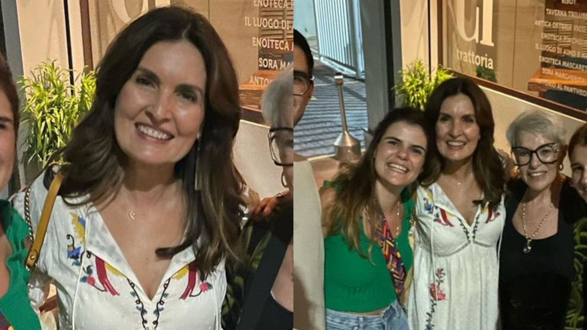 Fátima Bernardes surge ao lado do filho e de familiares da nora: ”Enfim conheci o sogro”