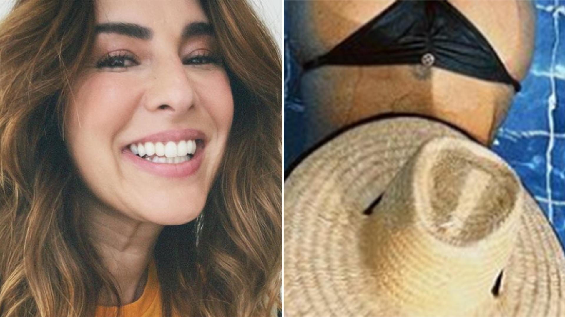 De biquíni fio-dental, Fernanda Paes Leme empina o bumbum em dia na piscina