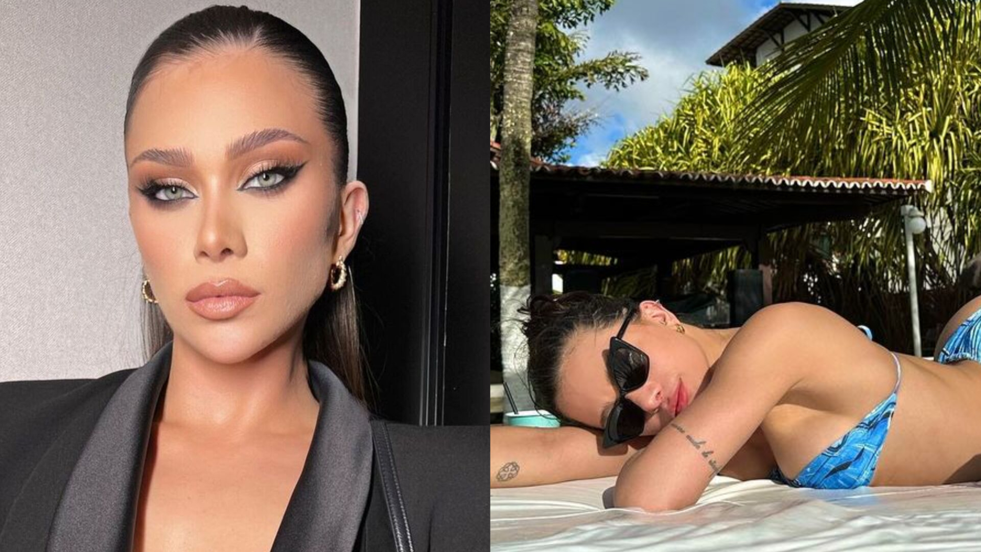 De biquíni, Flavia Pavanelli empina bumbum em pose ‘forçada’ e web reage: ”Lombar chorando”