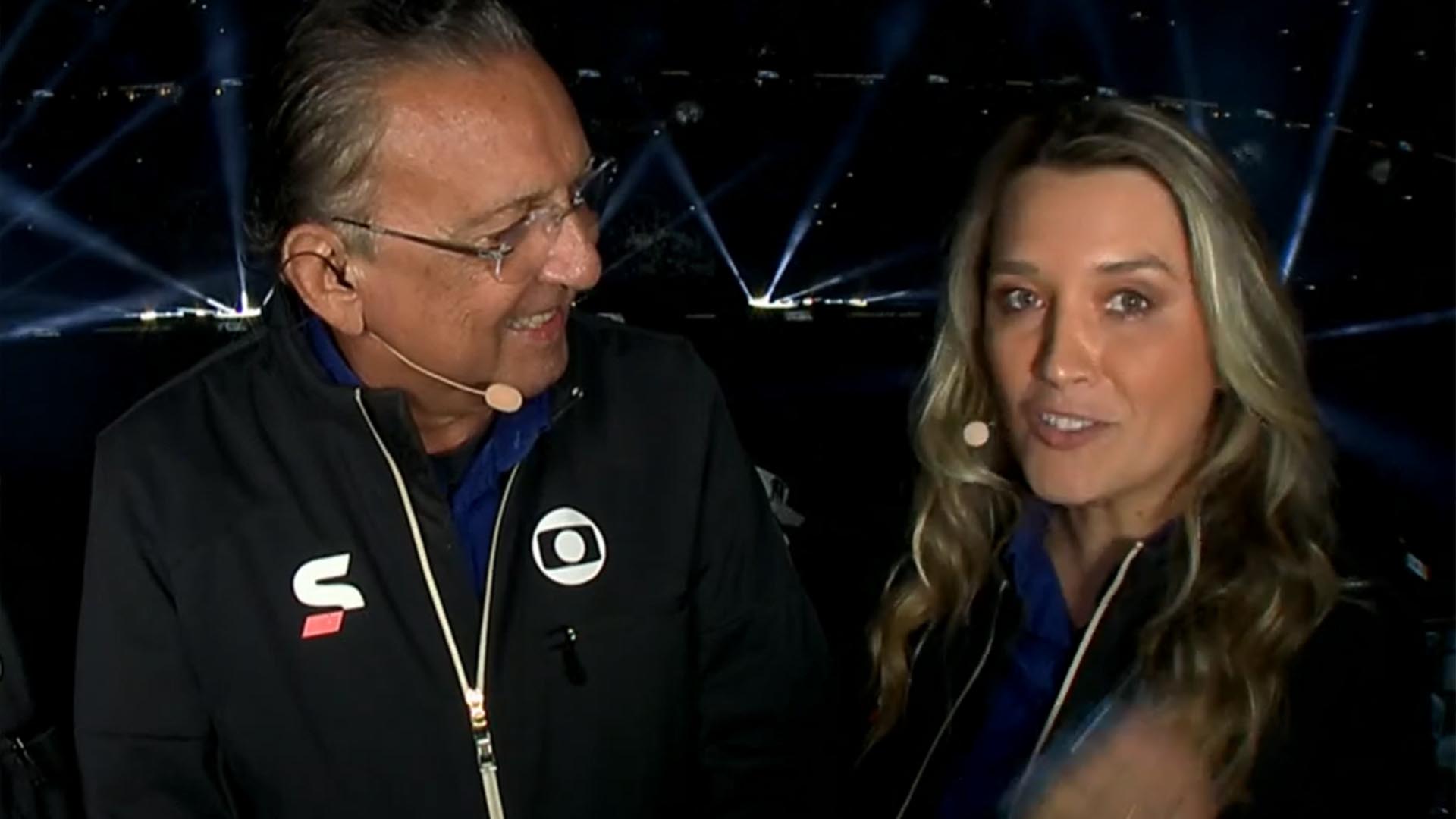 Galvão Bueno faz homenagem para Ana Thaís Matos