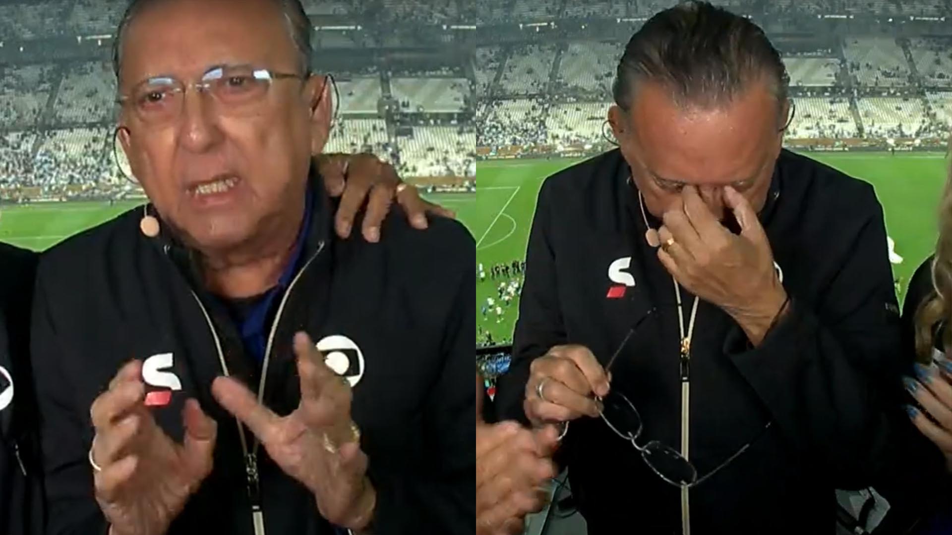 Galvão Bueno fica com a voz embargada ao se despedir das Copas do Mundo