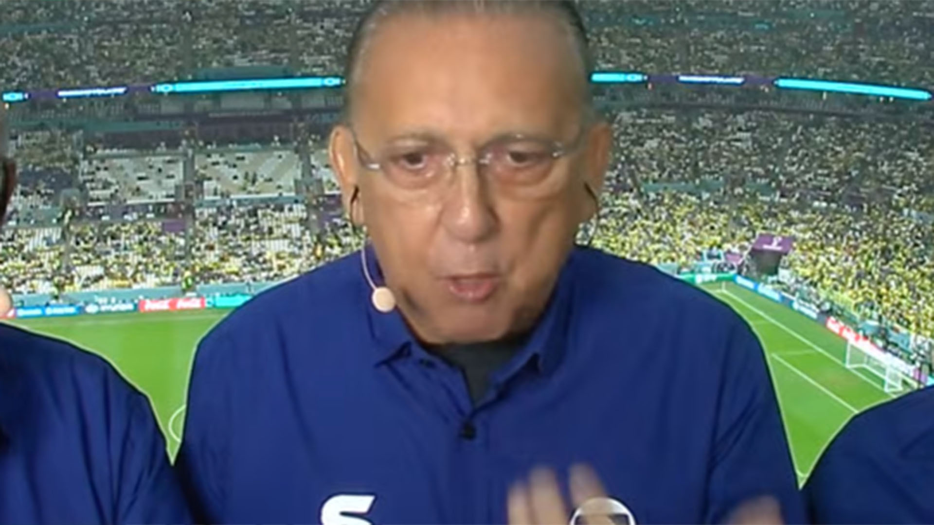 Galvão Bueno quebra o protocolo para falar de Pelé ao vivo na Globo