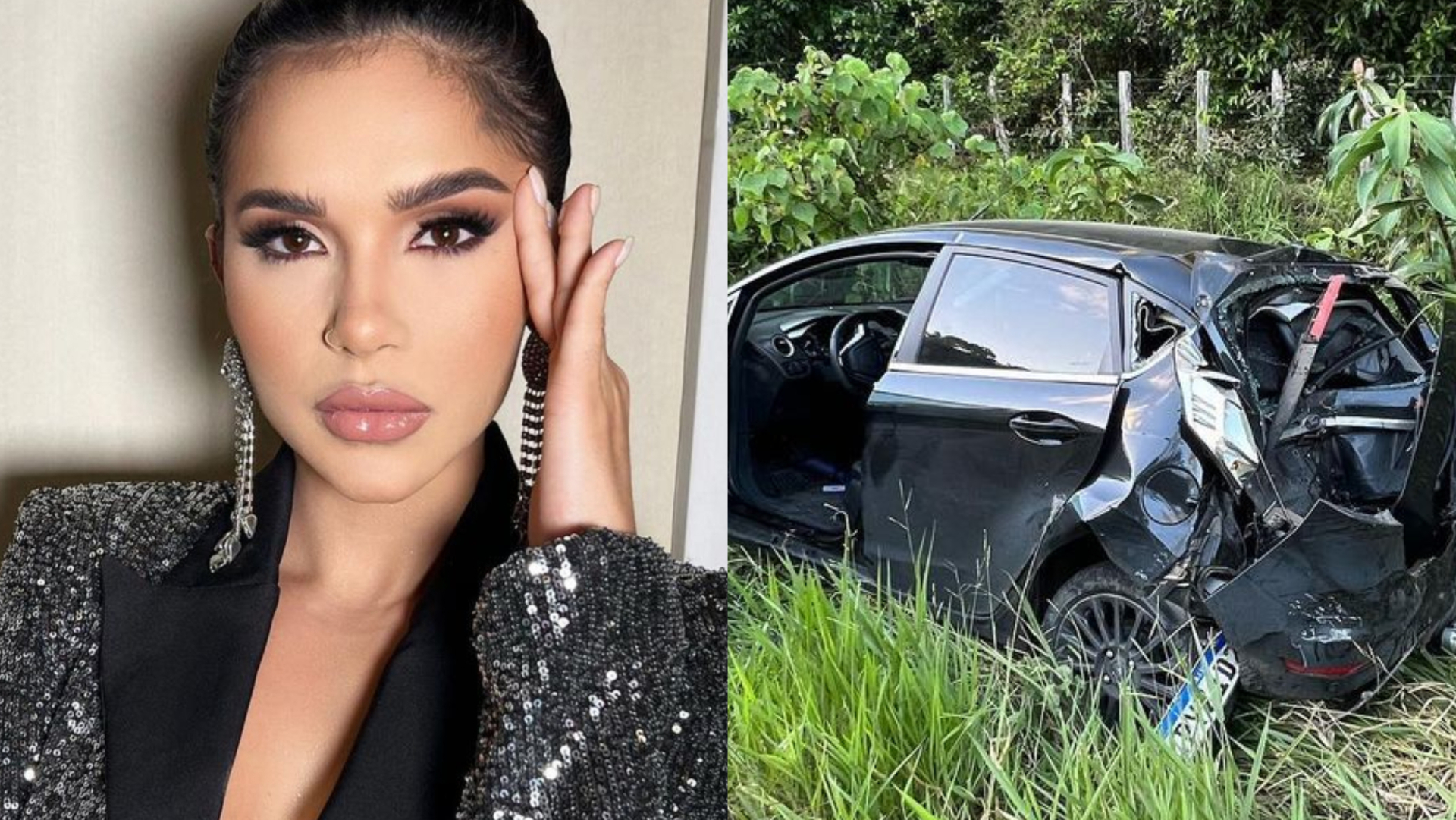 Ex-BBB Gizelly Bicalho é arremessada em acidente de carro: ”Livramento”
