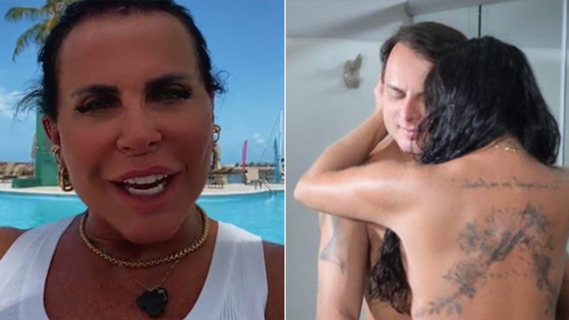 Gretchen surge só de lingerie fio-dental em foto ousada com o marido
